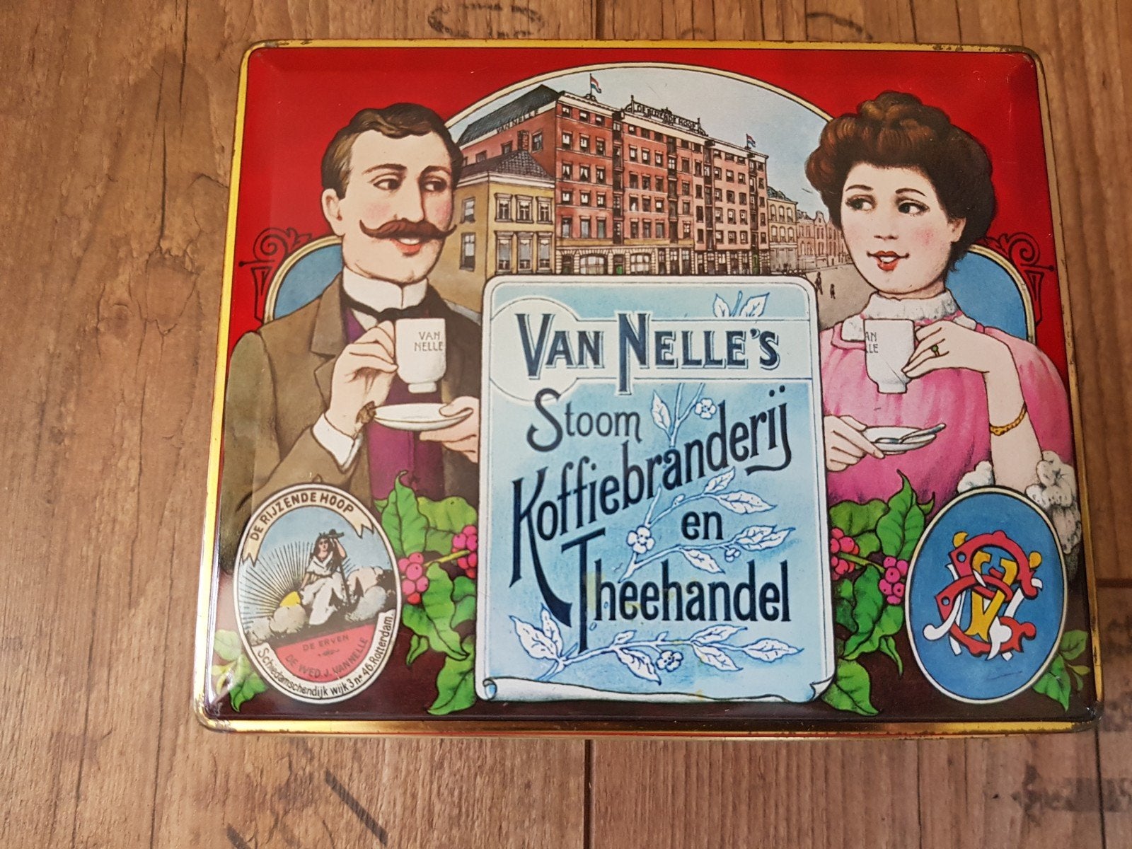 Oud blik van nelles koffie en thee, Verzamelen, Blikken, Ophalen of Verzenden, Zo goed als nieuw, Koffie, Van Nelle