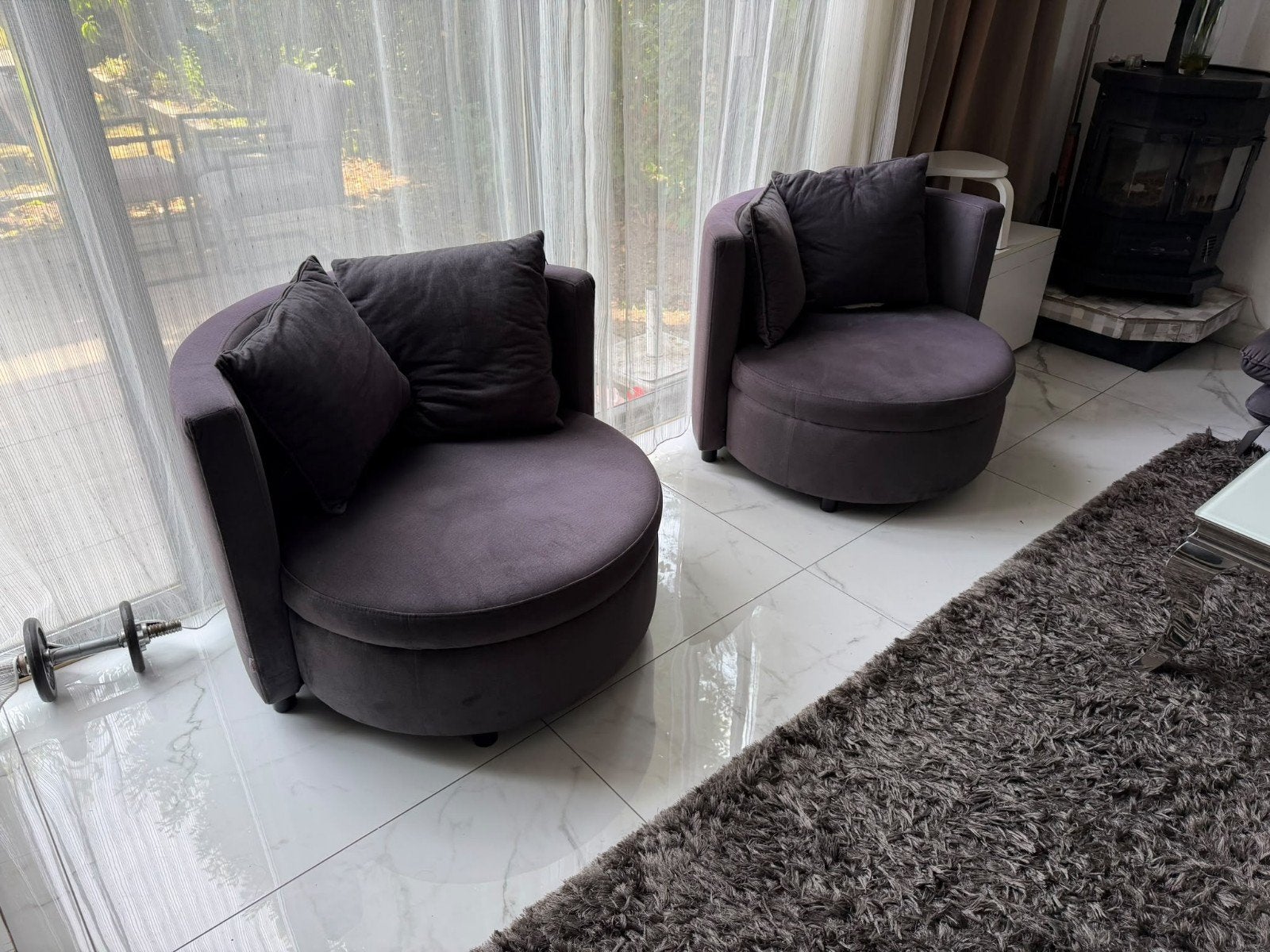 ronde Lounge stoel, Ophalen of Verzenden, 50 tot 75 cm