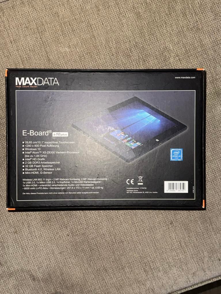MAXDATA E-Board P10 plus Windows Tablet, Computers en Software, Windows Tablets, Gebruikt, Wi-Fi, 10 inch, 32 GB, Usb-aansluiting