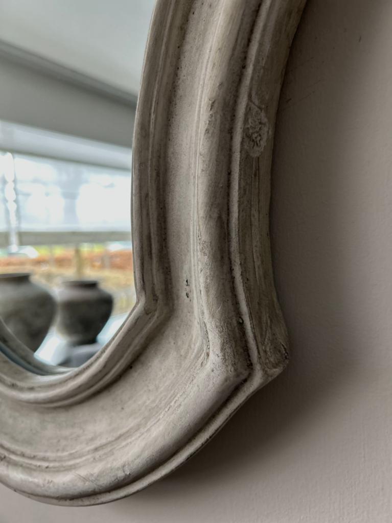 Clayfibre antiekwash (tuin) spiegel scalloped, Ophalen