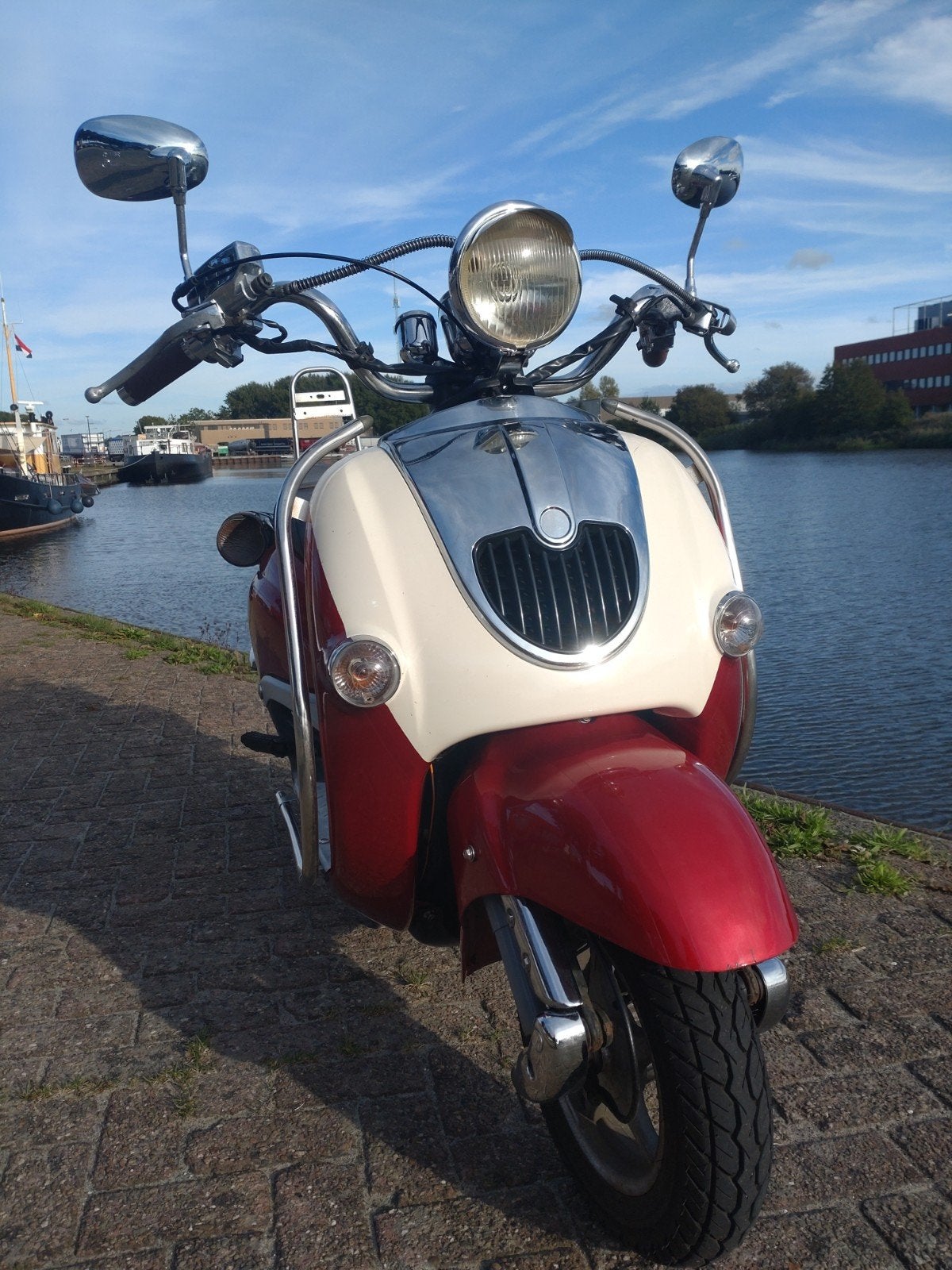 retro bromscooter znen custom, Ophalen, Gebruikt, Benzine, Znen