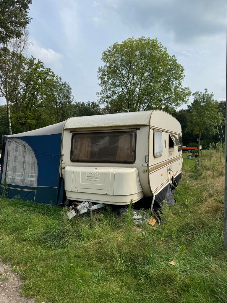 Tabbert Comtesse 515 caravan met voortent, Caravans en Kamperen, Caravans, Vast bed, Tabbert, Particulier, 5 tot 6 meter