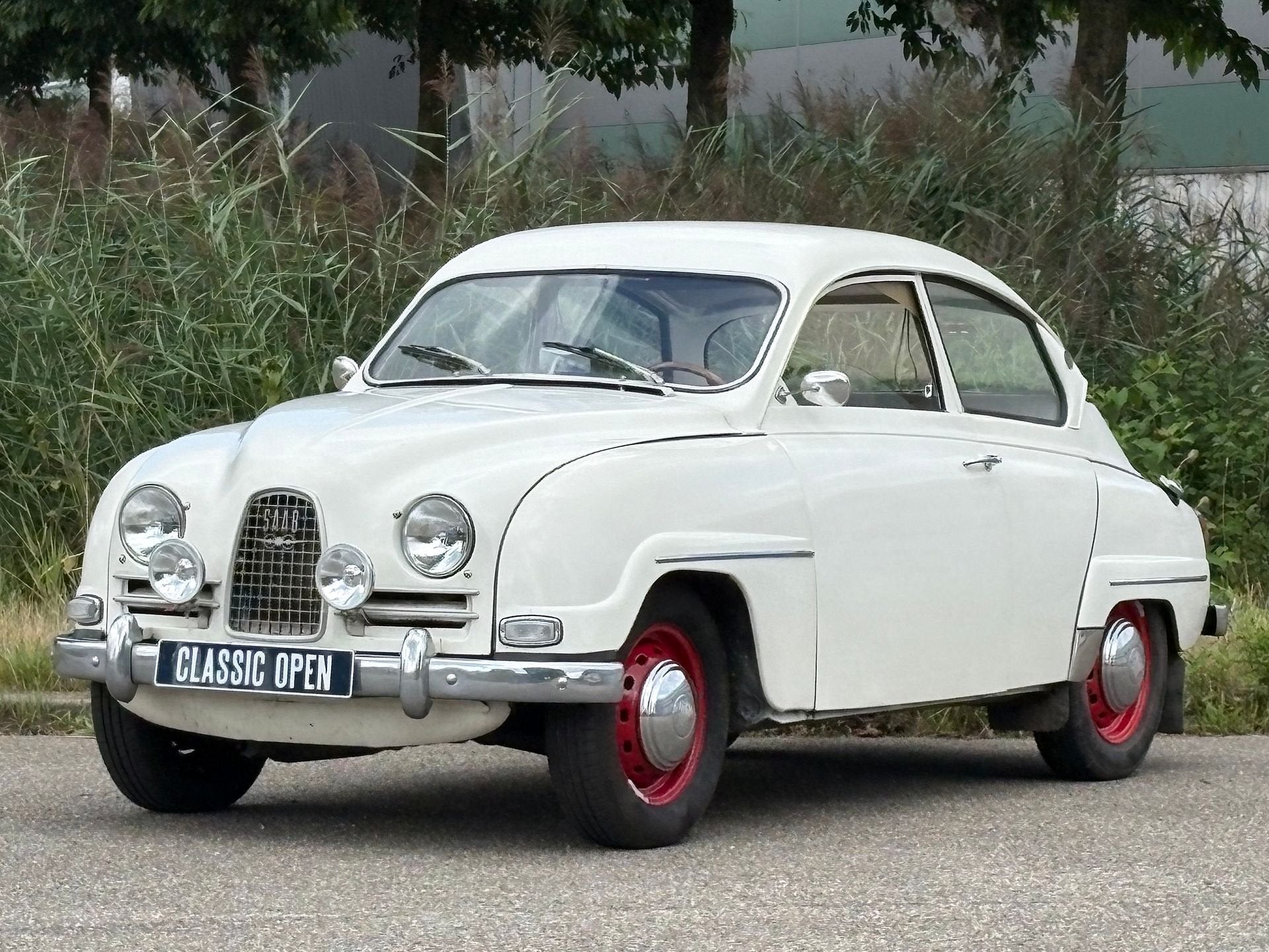 Saab 96, Wit, Bedrijf, Handgeschakeld, Grijs
