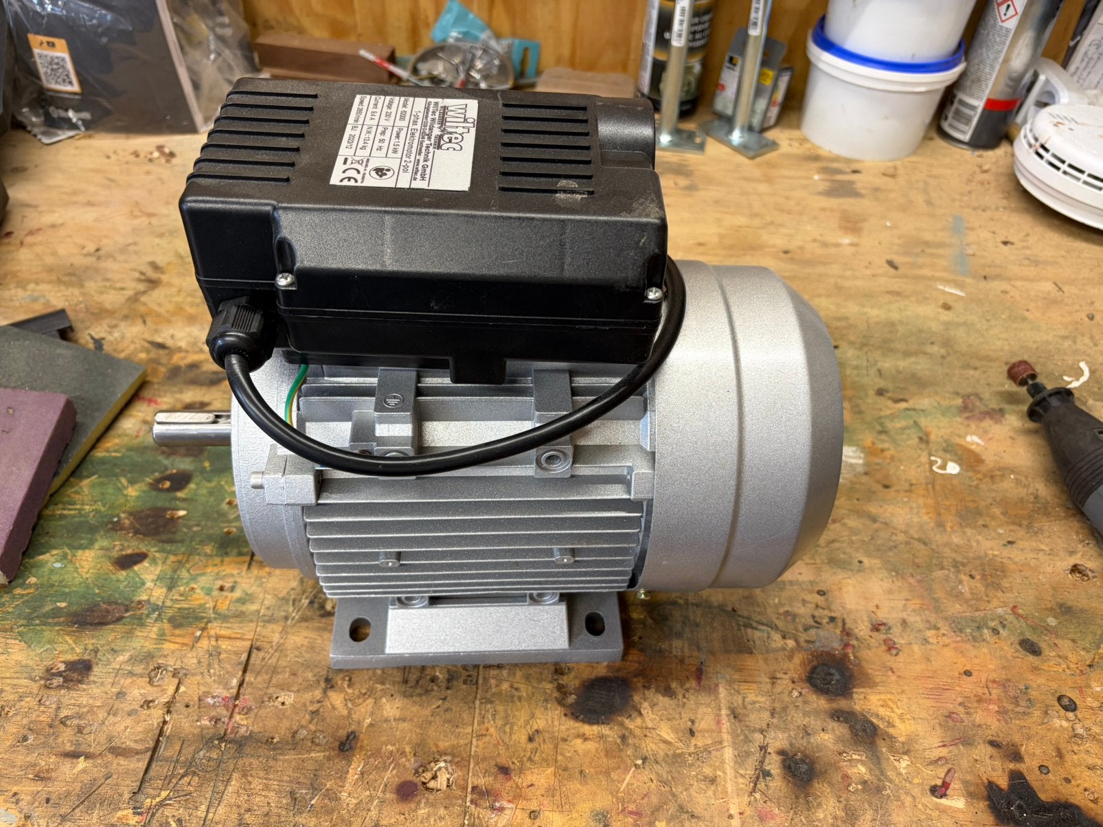 Wiltec 1-phase 2-pop elektromotor. 1,5kwh 2850rpm, Ophalen of Verzenden, Zo goed als nieuw, Elektromotor