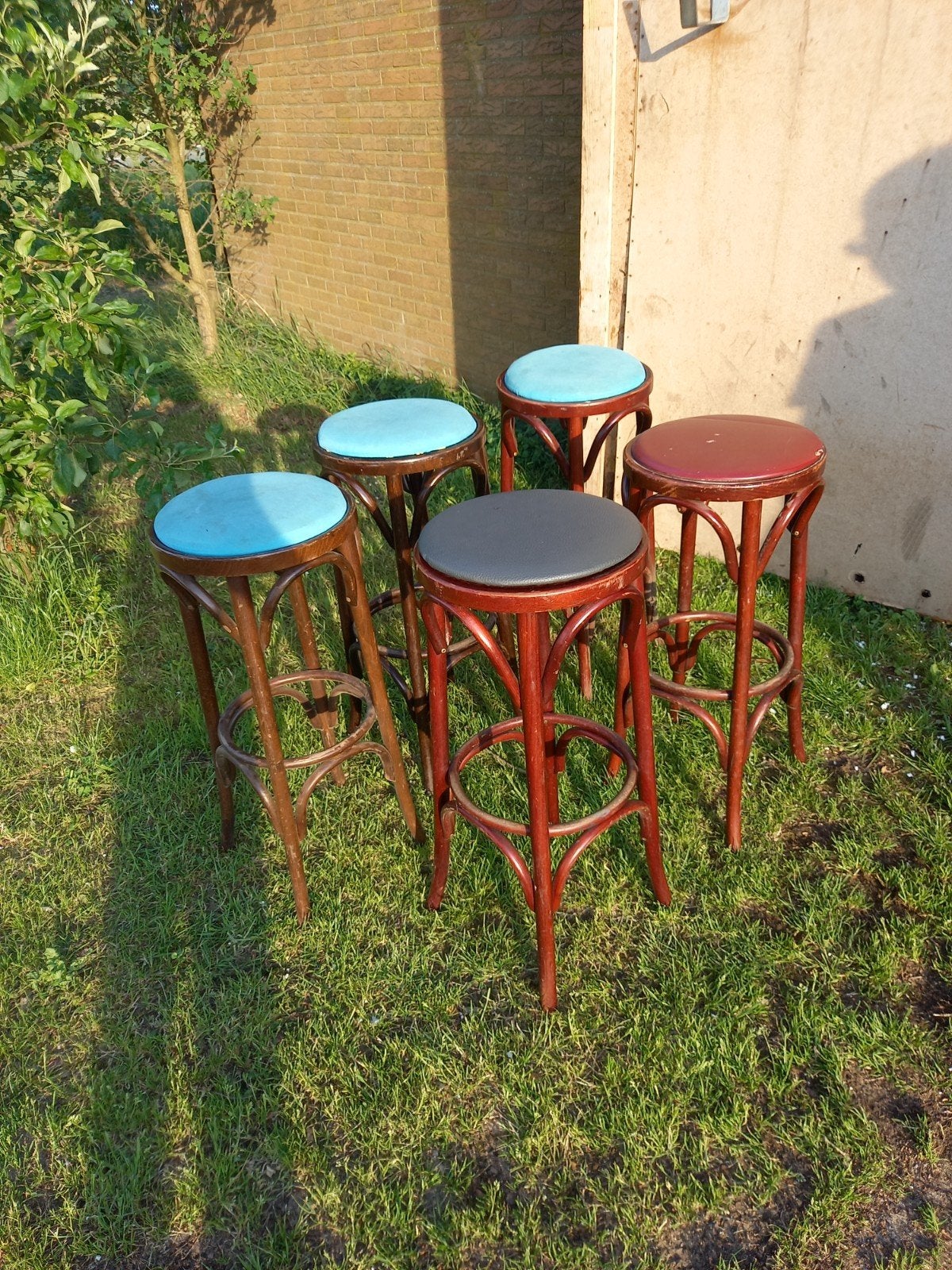 Barkrukken thonet, 5 krukken of meer, Ophalen of Verzenden, Gebruikt, 60 tot 90 cm