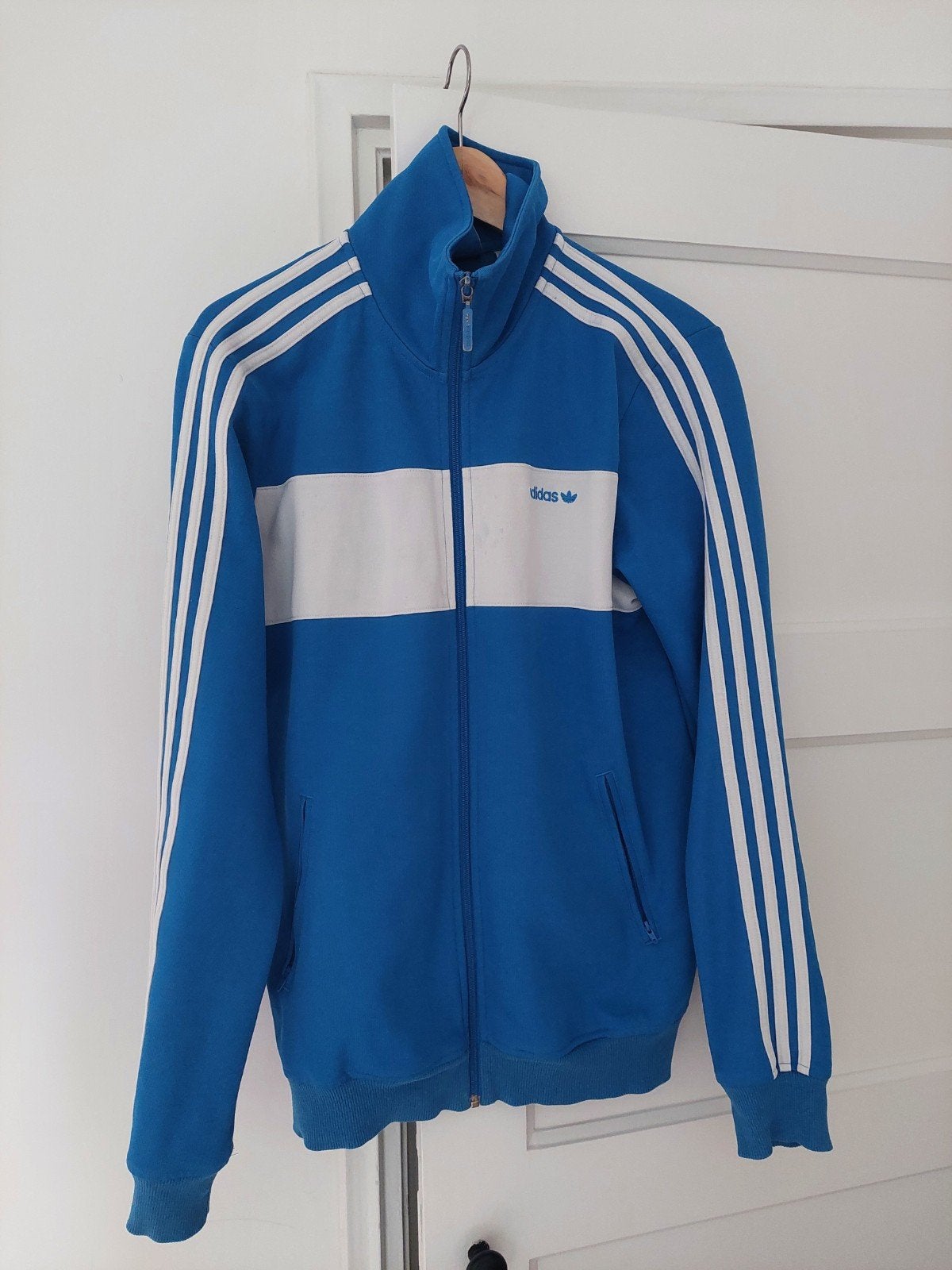 Adidas Originals Track Jacket - Blauw/Wit - Maat M, Ophalen of Verzenden, Adidas, Gedragen, Maat 48/50 (M)