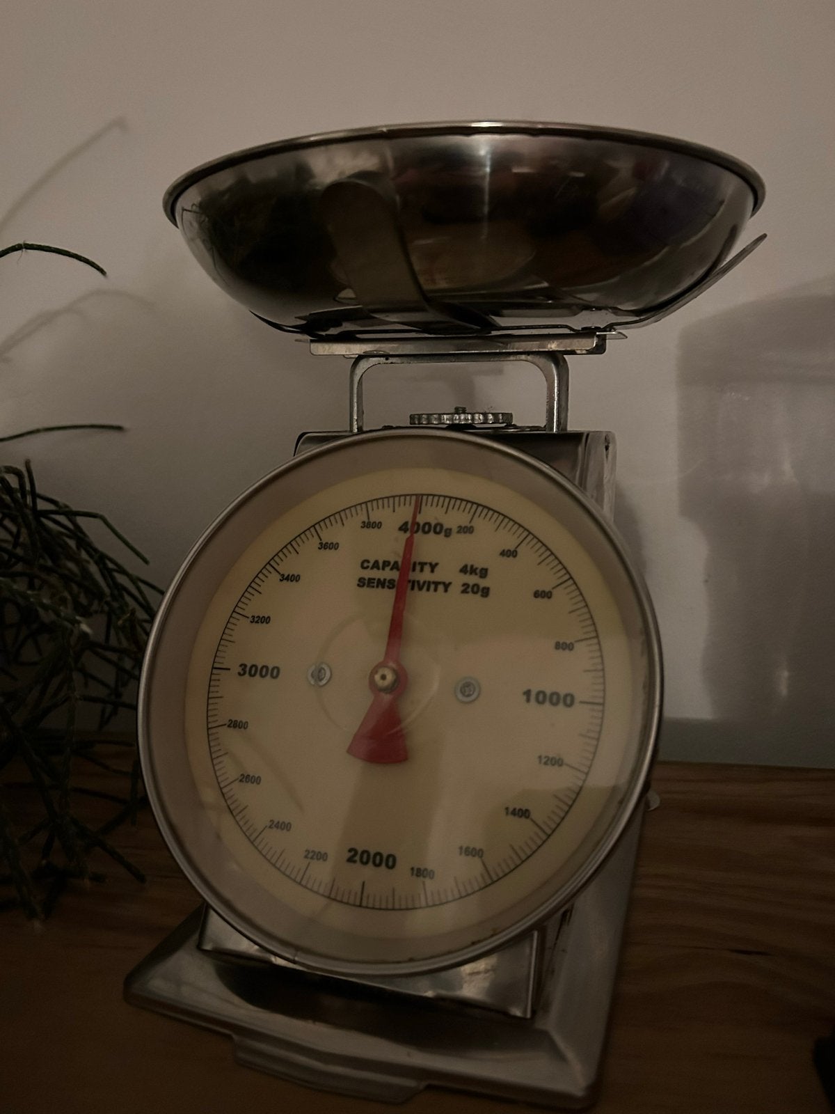 Vintage keukenweegschaal - 4kg capaciteit, Ophalen of Verzenden, Gebruikt, Overige typen, Minder dan 50 kg