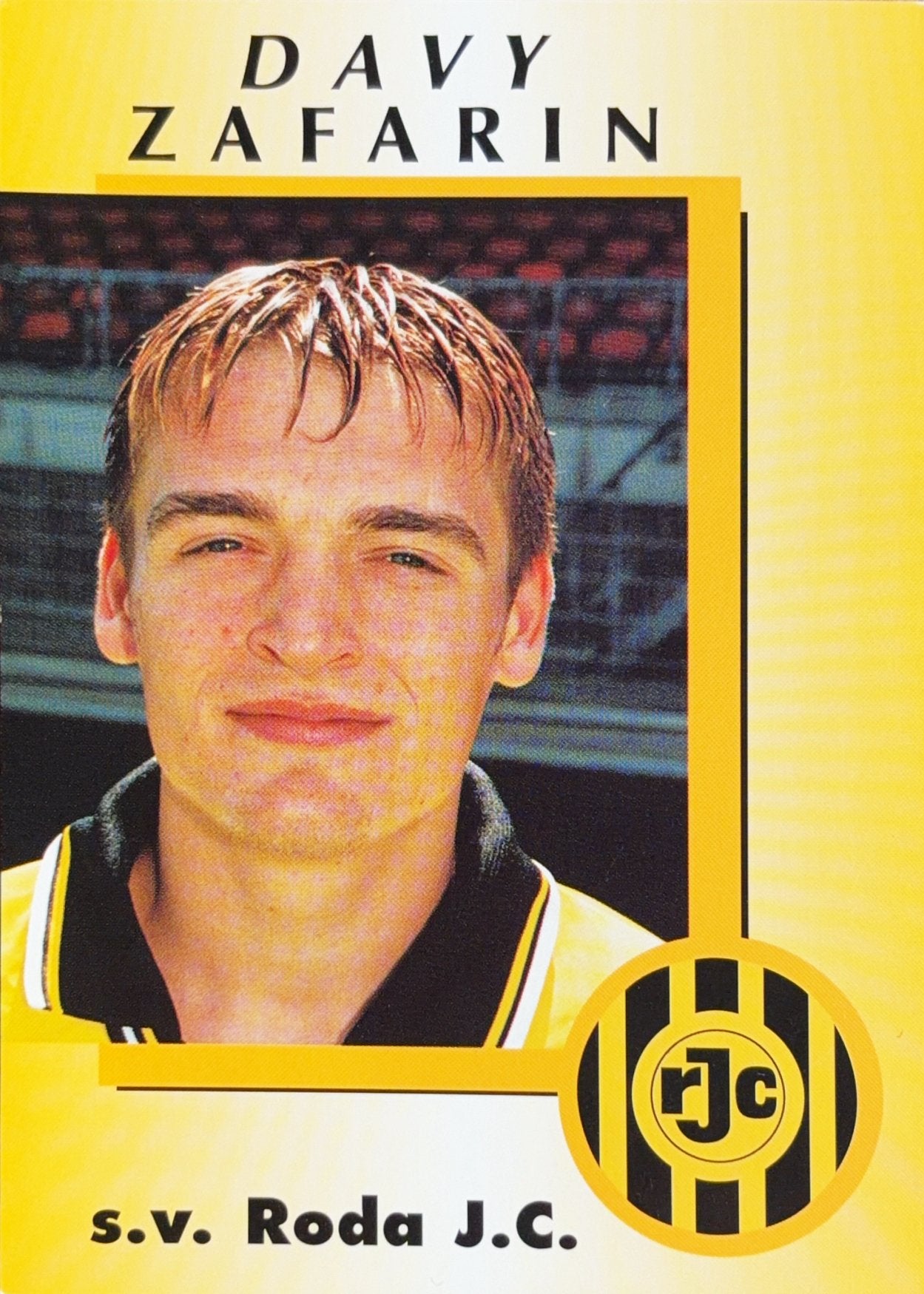 Spelerskaart Davy Zafarin - Roda JC Kerkrade - seizoen 98/99, Verzenden, Zo goed als nieuw, Roda JC, Spelerskaart