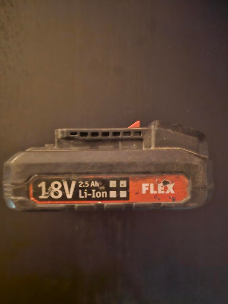Flex 18V 2.5Ah Li-ion accu, Ophalen of Verzenden, Gebruikt