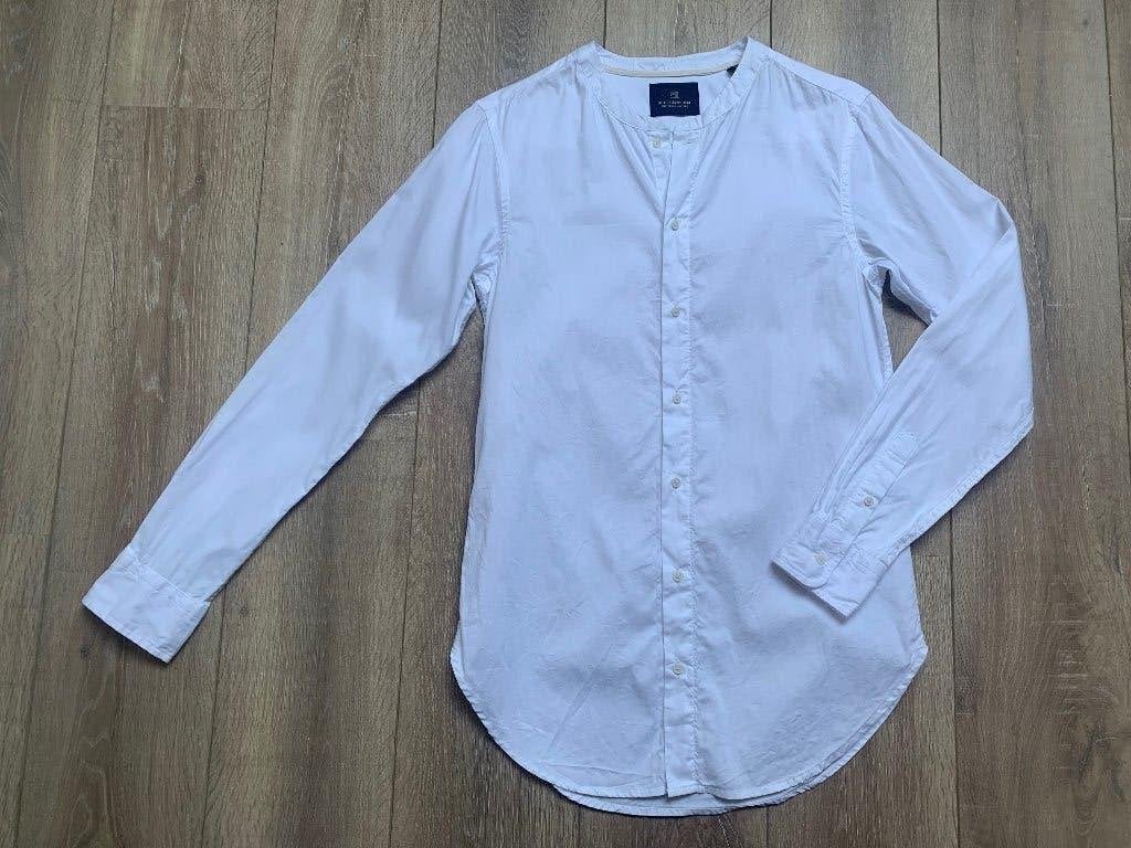 Scotch&Soda overhemd blouse oxford lange mouw wit S/46, Verzenden, Halswijdte 38 (S) of kleiner, Wit, Zo goed als nieuw