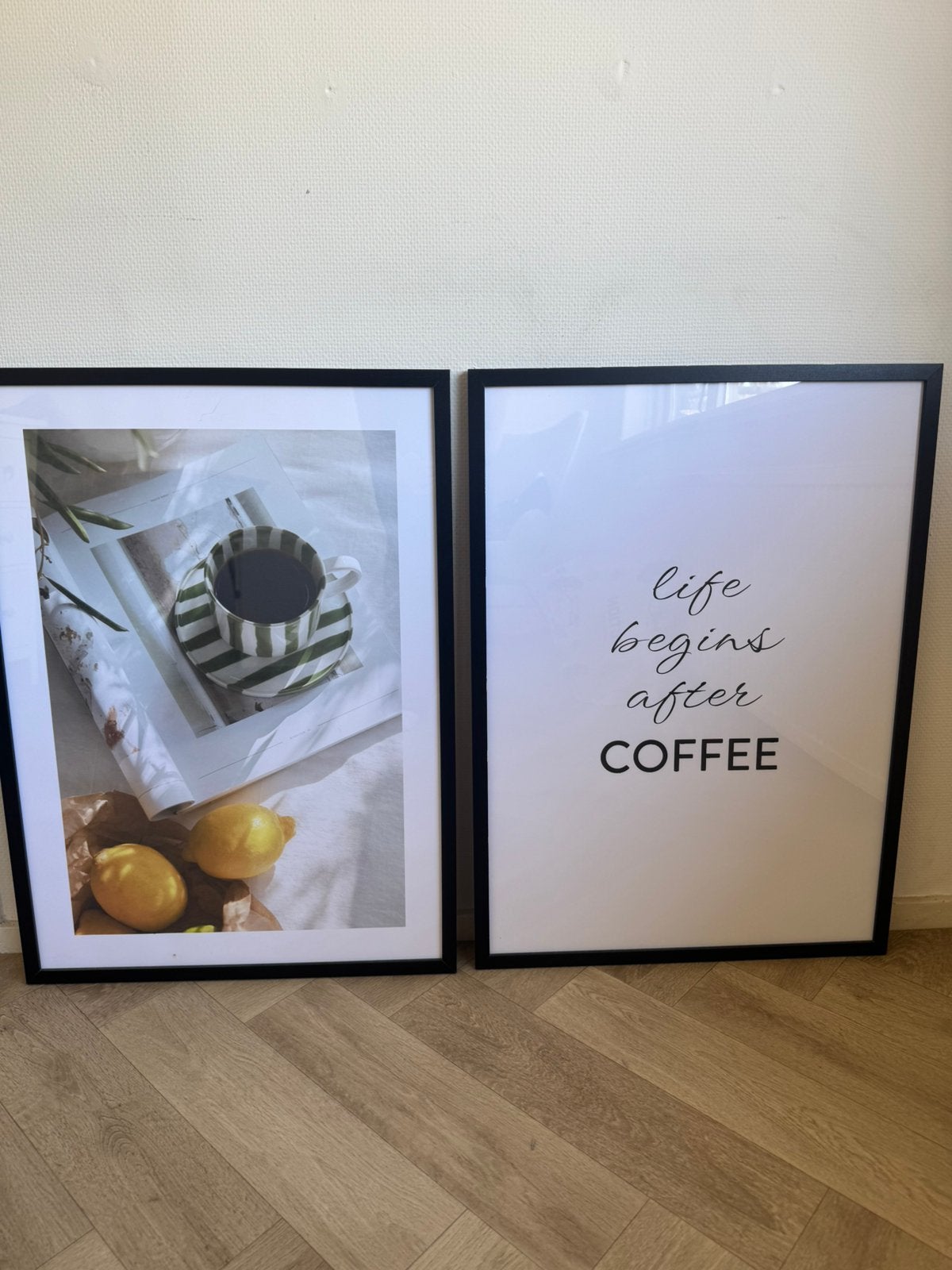 Fotolijst + posters, Ophalen, Zo goed als nieuw, Fotolijst, 50 cm