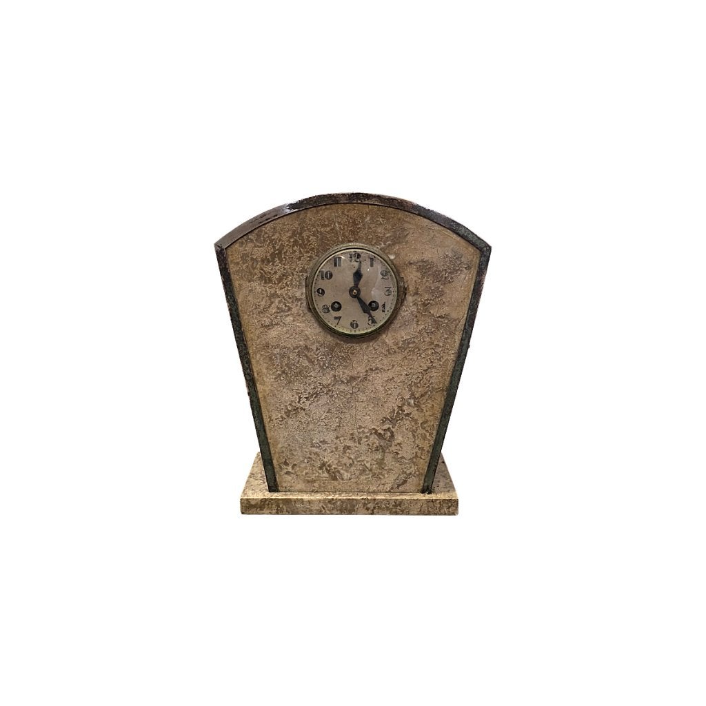 Frans Art Deco marmeren pendule, jaren 20/30, Ophalen of Verzenden