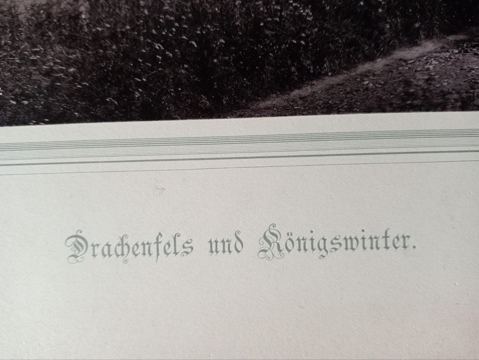 Drachenfels en Koenigswinter rond 1900 grote fotoplaat, Verzamelen, Foto's en Prenten, Ophalen of Verzenden, Voor 1940, Gebruikt