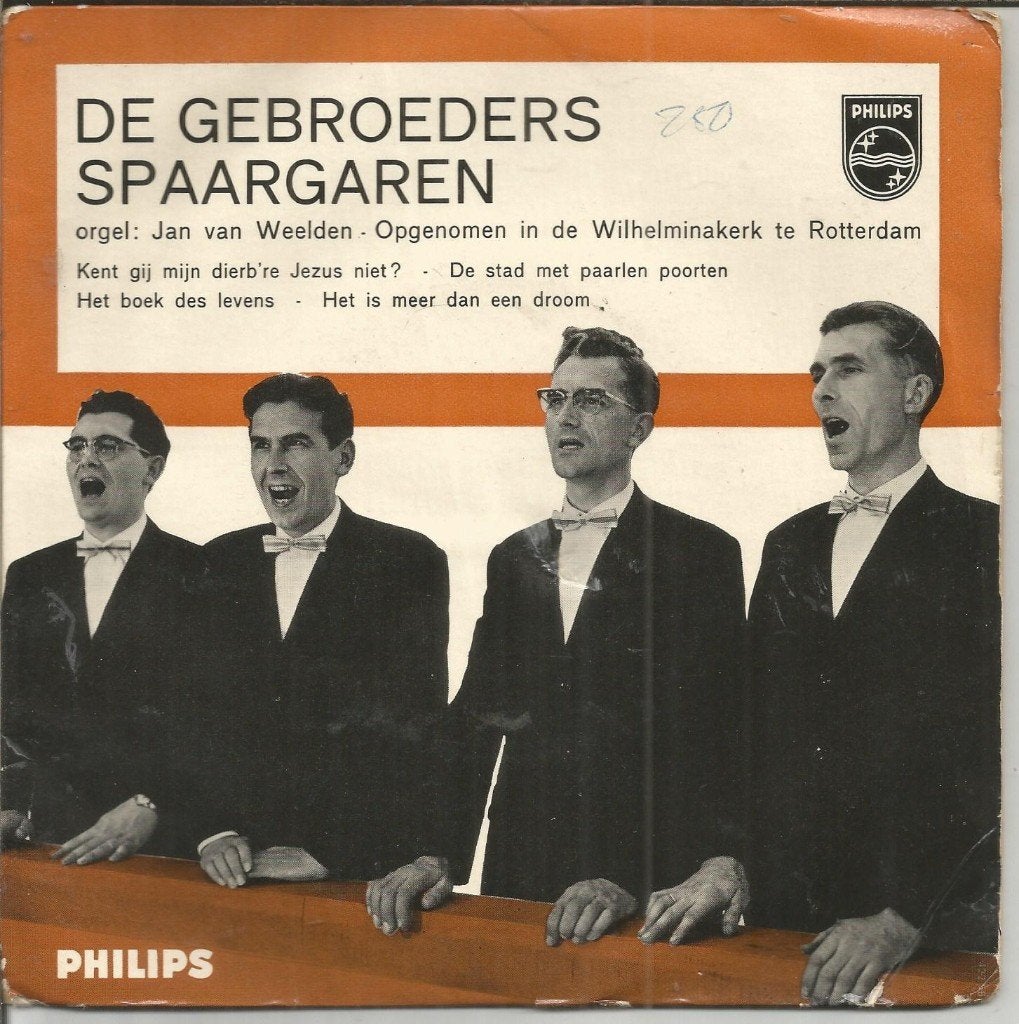 VERKOCHT Gebroeders Spaargaren – Kent Gij Jezus?, Gebruikt, 7 inch, EP, Religie en Gospel