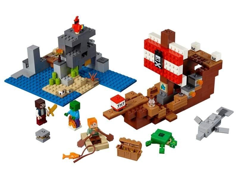 Lego minicraft 21152 Avontuur op het piratenschip, Kinderen en Baby's, Ophalen, Lego, Zo goed als nieuw, Compleet