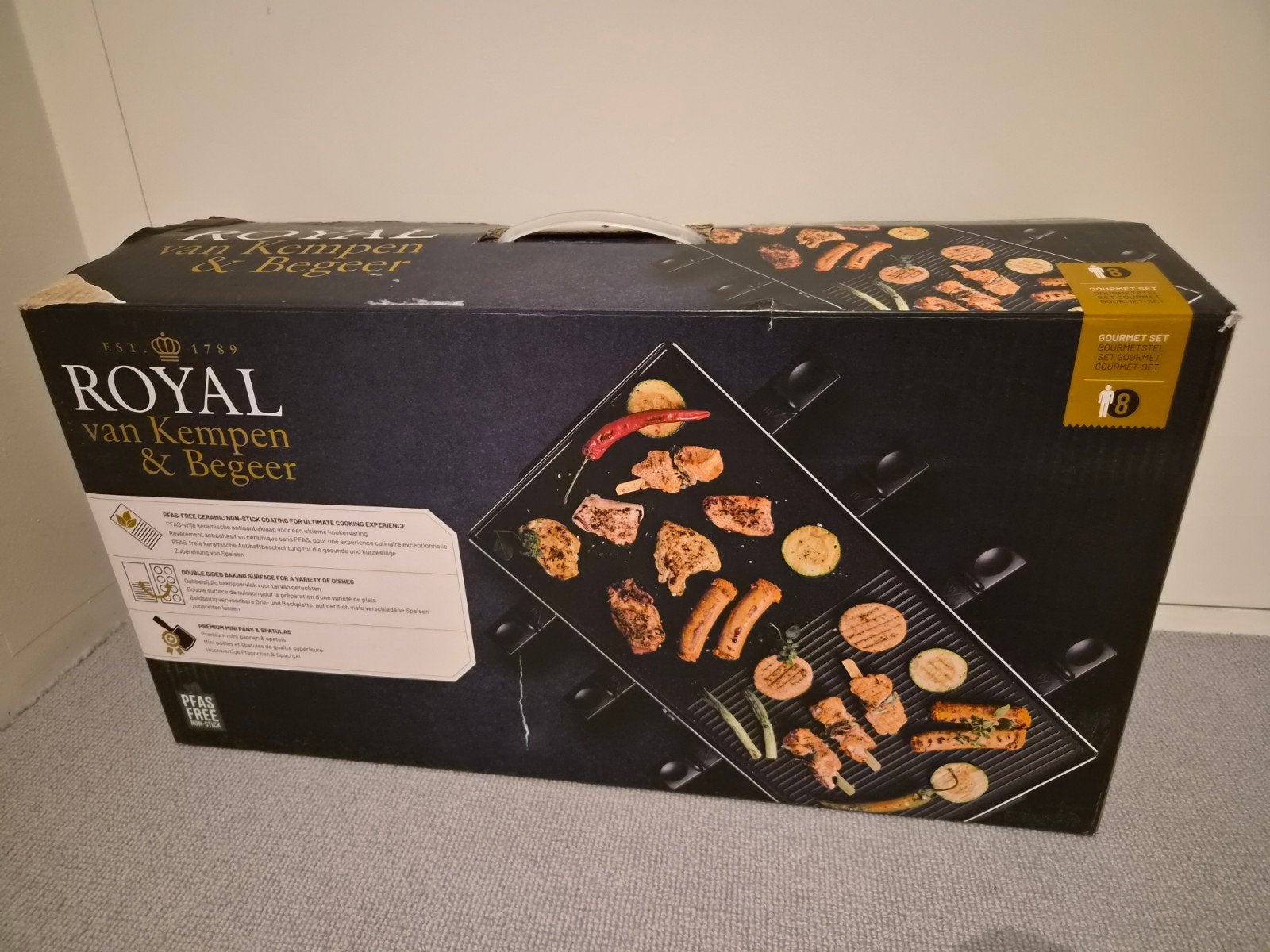 Royal van Kempen & Begeer Gourmetstel - zgan, Ophalen of Verzenden, Zo goed als nieuw, 8 personen of meer
