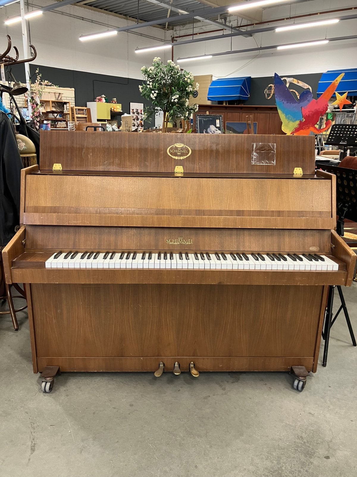 Vintage Schimmel Piano - Made in Germany, Muziek en Instrumenten, Piano's, Ophalen, Gebruikt, Bruin, Piano