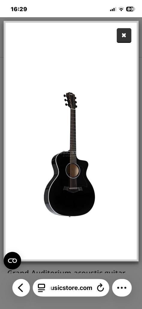 Taylor 214ce-BLK Plus Westerngitaar met ES-2 element, Ophalen of Verzenden, Zo goed als nieuw, Western- of Steelstringgitaar, Met (piezo-)element