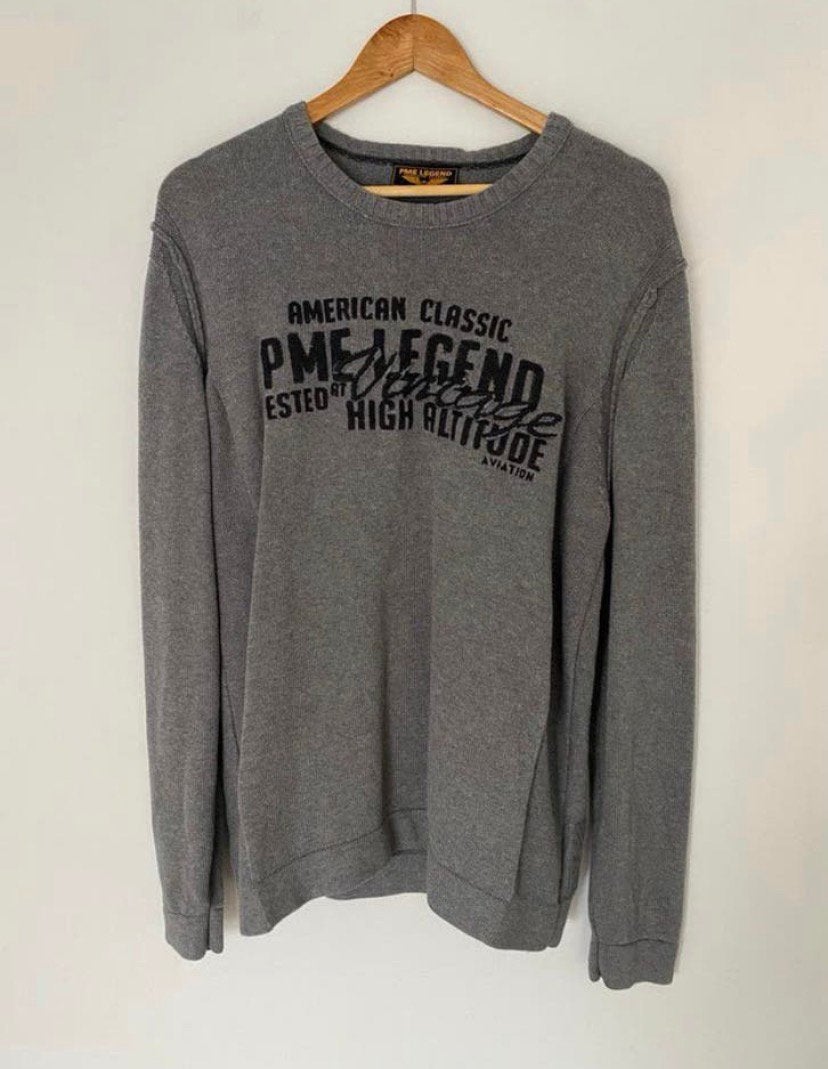 Pme legend heren trui grijs. Maat L, Kleding | Heren, Truien en Vesten, Maat 52/54 (L), Verzenden, Zo goed als nieuw, Grijs