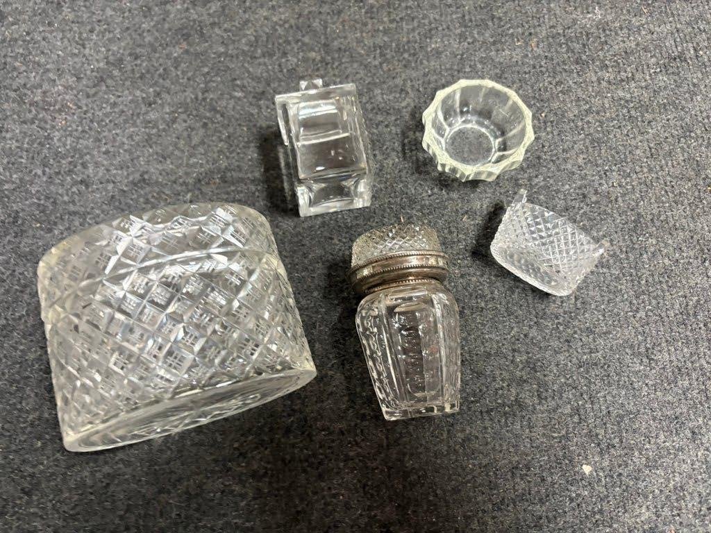 Partij vintage glaswerk/kristal divers, Ophalen