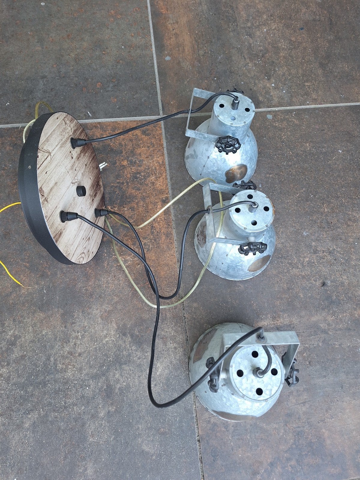 hanglamp 3 delig ., Ophalen, Zo goed als nieuw, Metaal, Industrieel