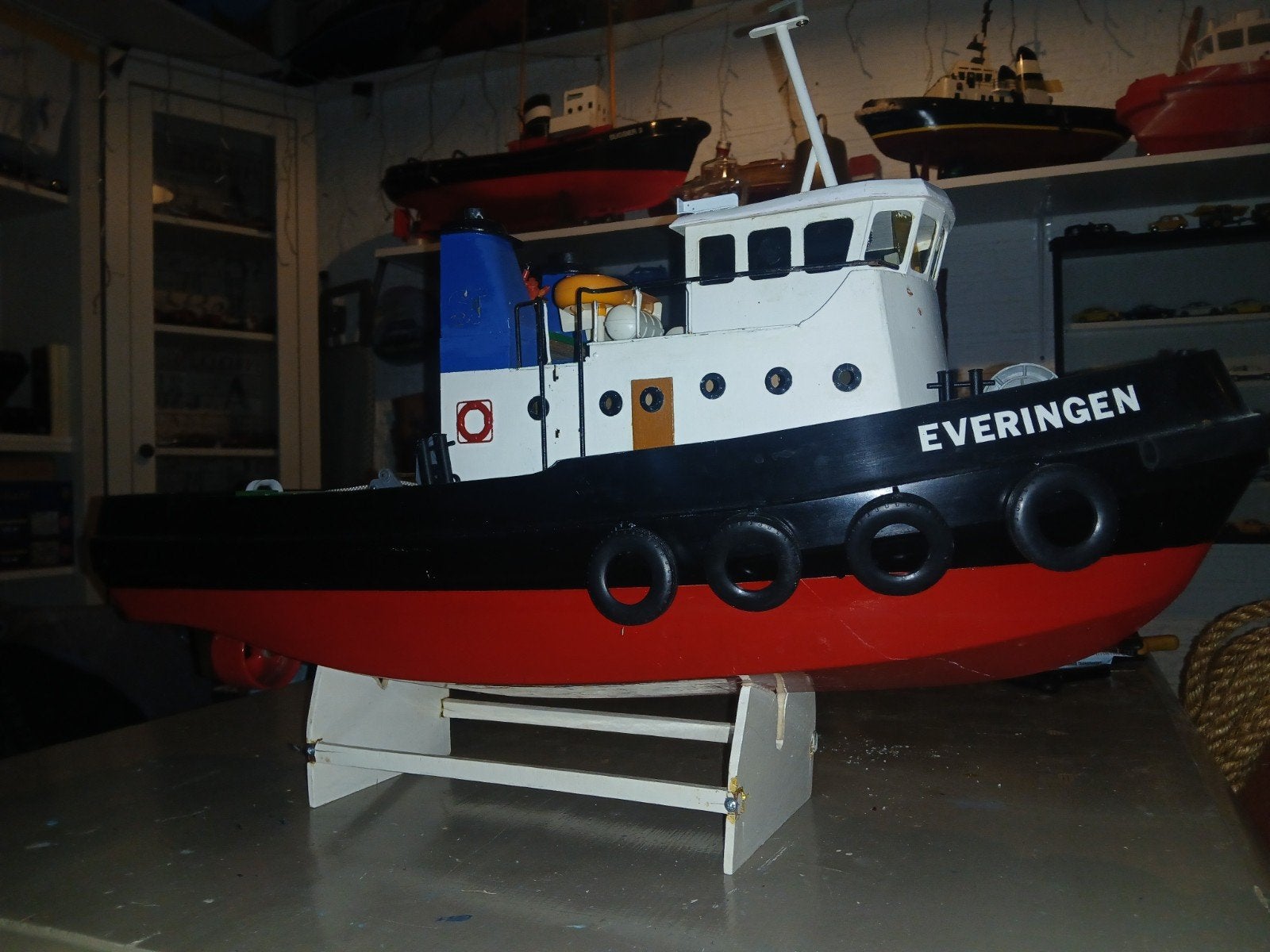 mooie sleepboot 72x21cm, Ophalen of Verzenden