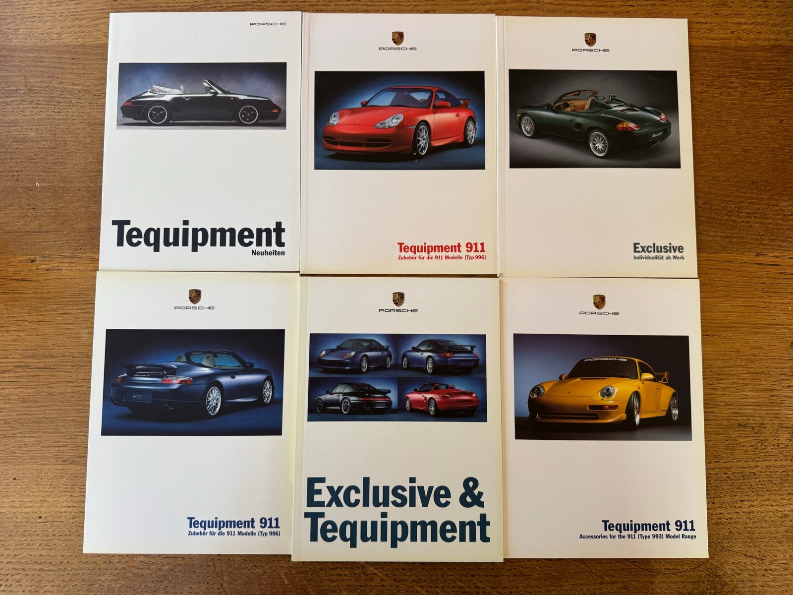Collectie 6 Porsche 911 Tequipment brochures (1997-2000), Ophalen of Verzenden, Zo goed als nieuw, Porsche