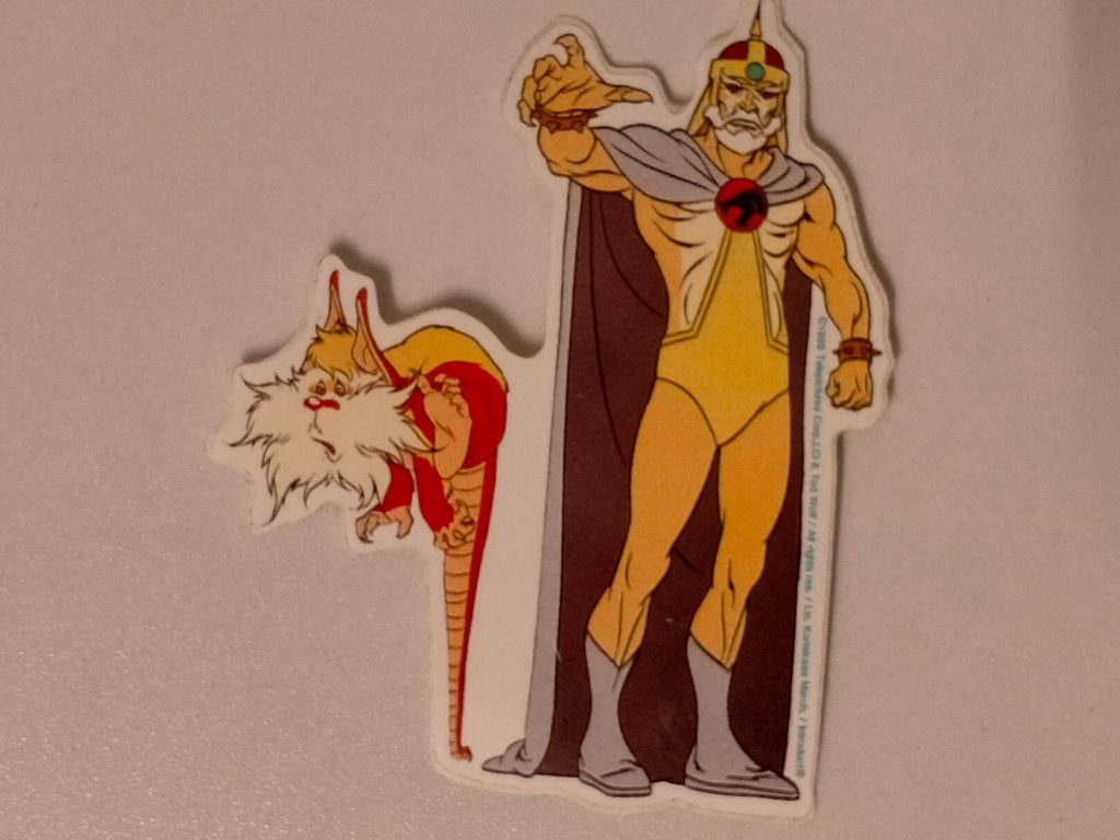 Thundercats Jaga Snarf vintage 1989 sticker tv serie film, Verzenden, Gebruikt, Strip of Tekenfilm