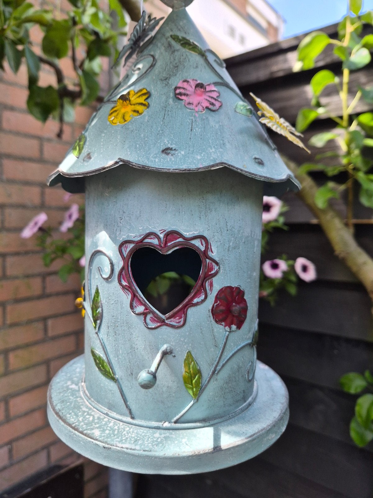 Nieuw Clayre & Eef Vogelhuisje Vintage Groen met Vlinders, Ophalen of Verzenden, Nieuw