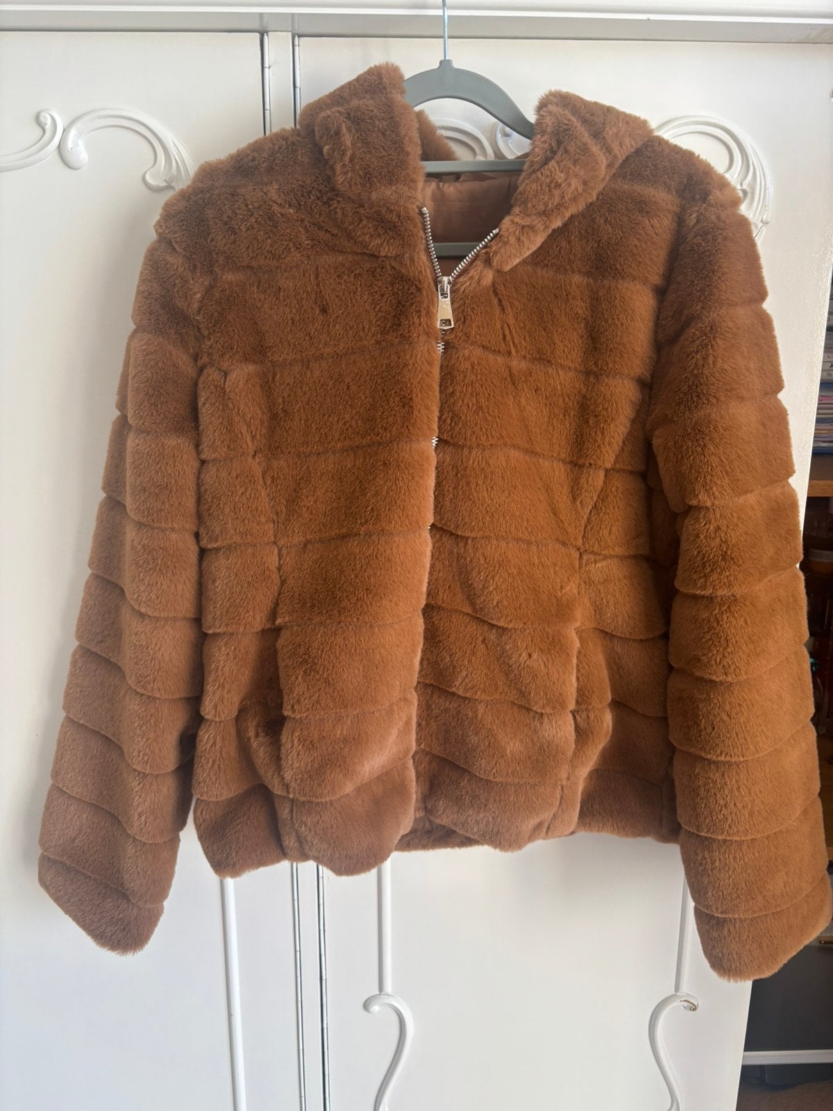 Nieuw Camel fake fur bont jas maat 36, Ophalen of Verzenden, Nieuw, Maat 36 (S), Bruin