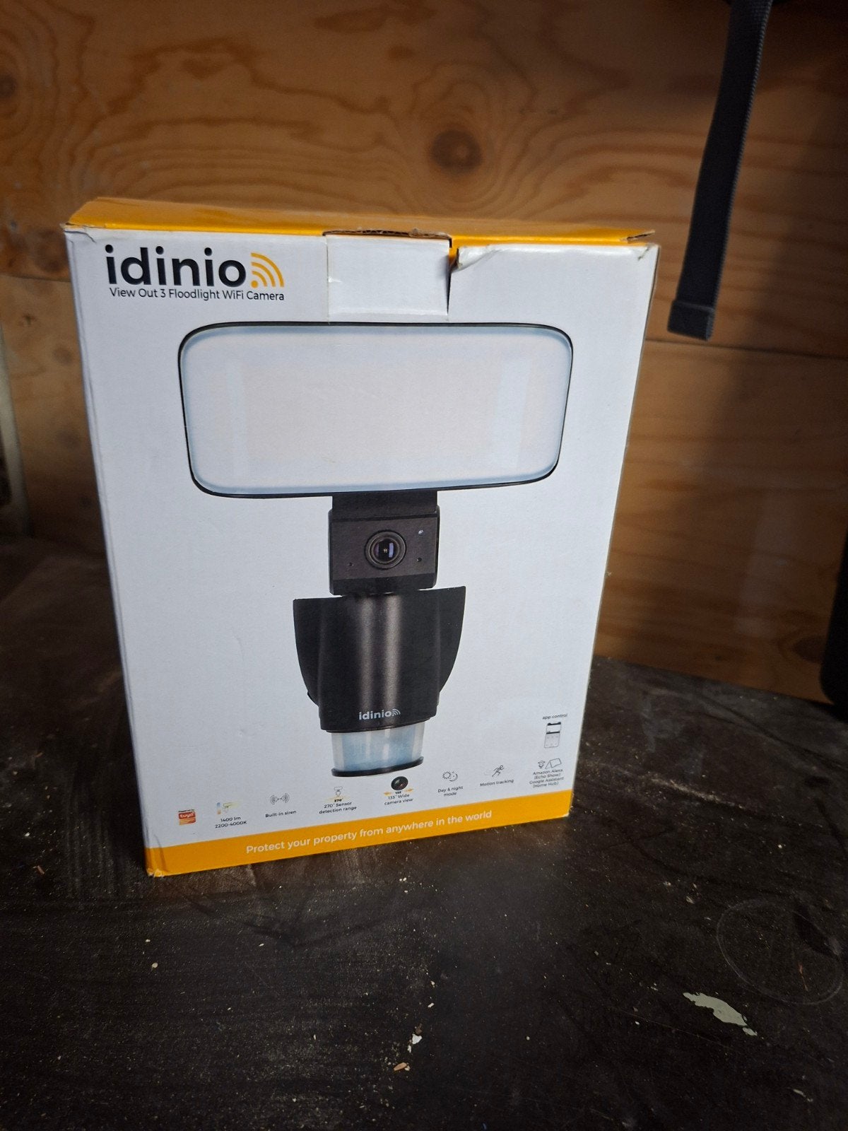 Idinio View Out 3 Floodlight WiFi Camera, Ophalen, Nieuw, Buitencamera