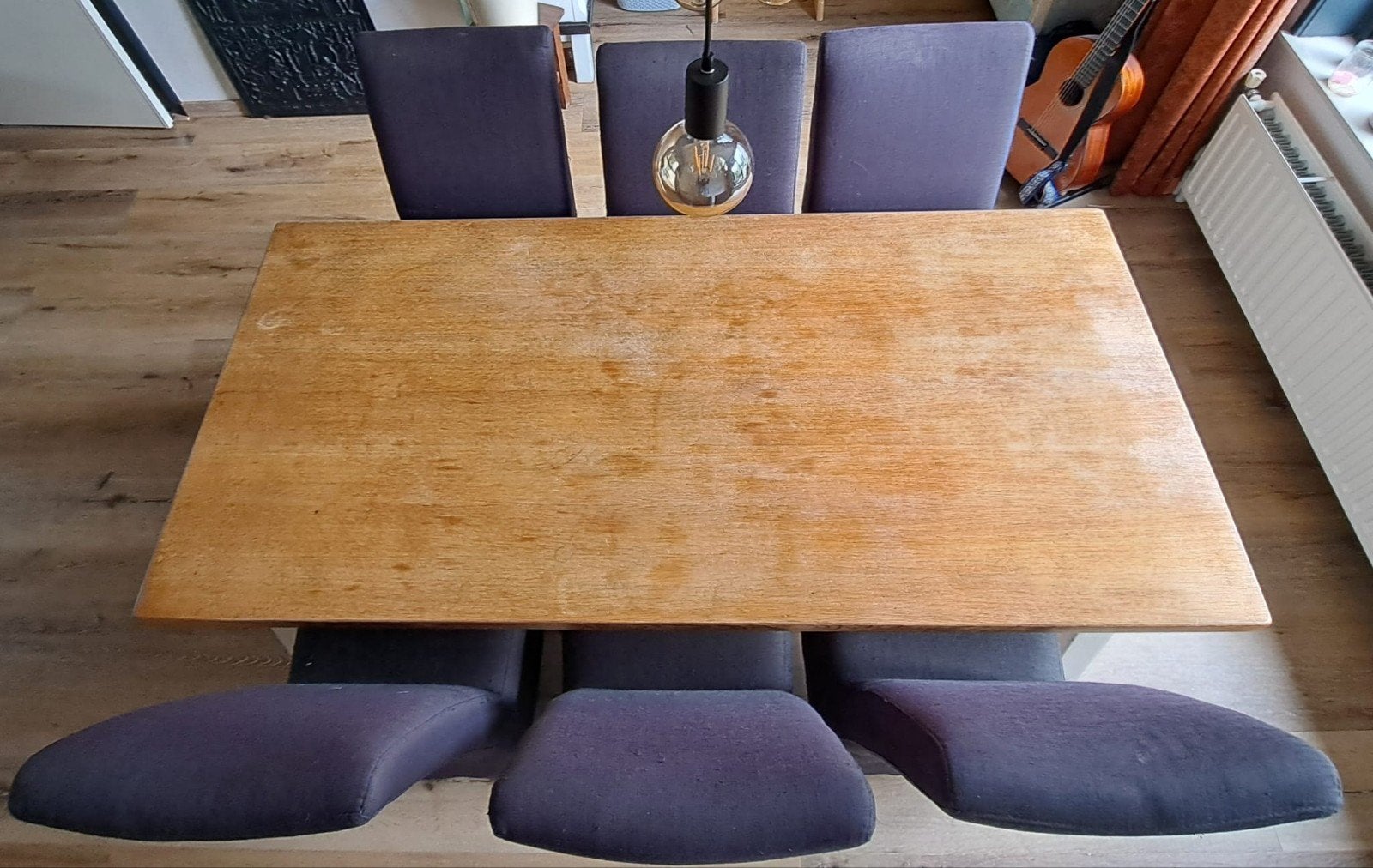 Eethoek 6 persoons, Ophalen, Gebruikt, Eikenhout, 50 tot 100 cm