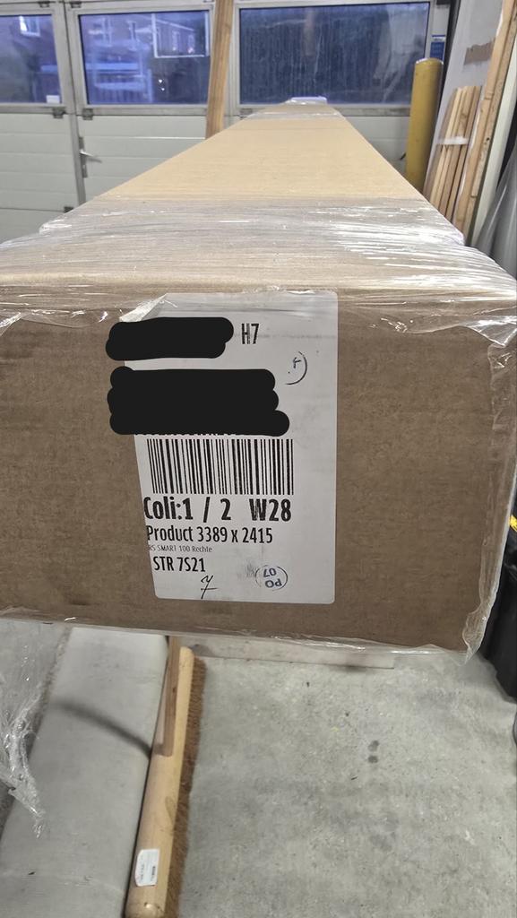 Nieuw Smart zip Screen Zonwering 3389 x 2415 mm Somfy motor, Nieuw, Ophalen of Verzenden, 150 tot 300 cm, 250 cm tot 450 cm