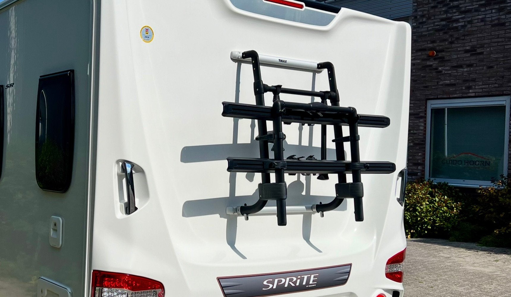 Thule Excellent fietsenrek fietsendrager  caravan of camper, Ophalen, Achterklepdrager