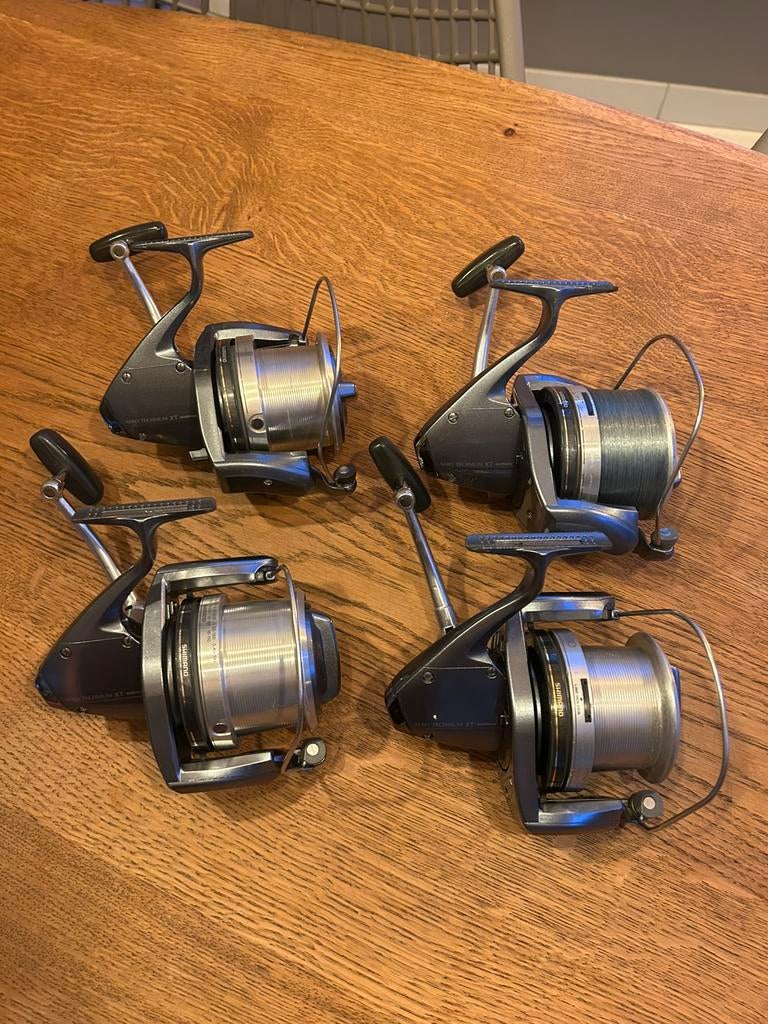 Shimano aero technium xt 10000 4 stuks, Watersport en Boten, Hengelsport | Karpervissen, Ophalen, Gebruikt, Molen