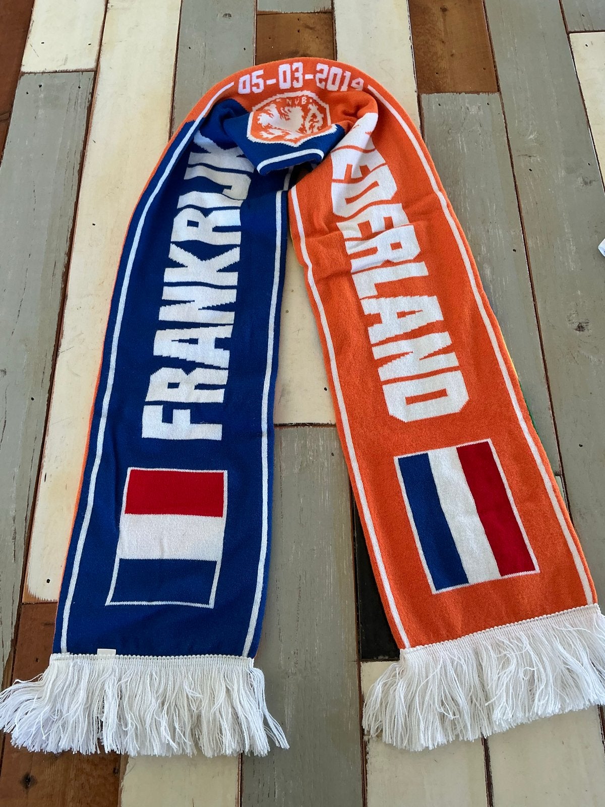 Voetbalsjaal Frankrijk-Nederland WK Brazilië, Maat XL, Verzenden, Zo goed als nieuw, Clubaccessoires