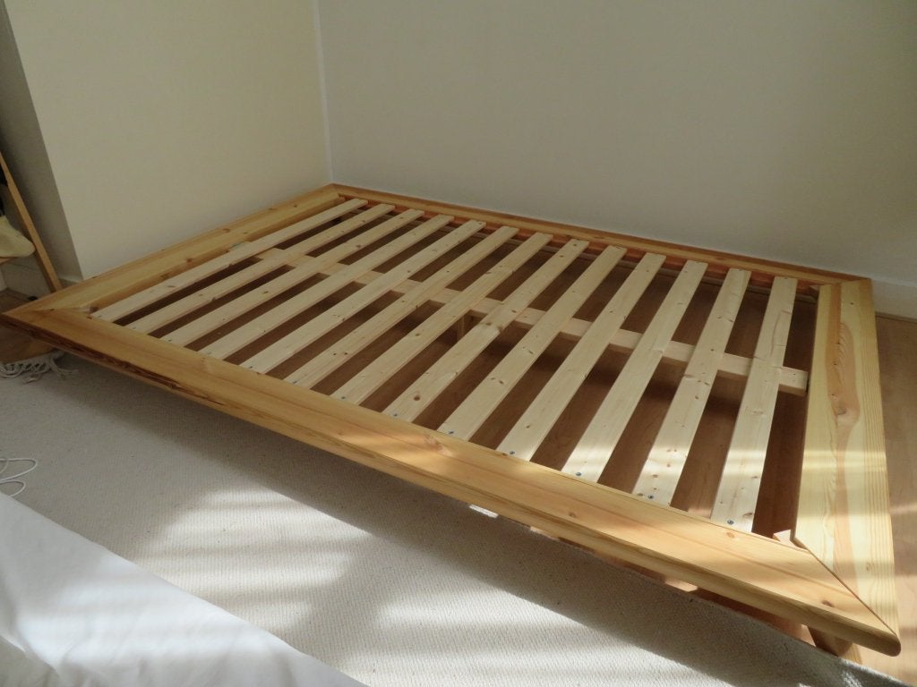 Karup Design "Senza" Bedframe 140x200 + IKEA Matras (2025), Ophalen, Beige, Tweepersoons, 140 cm
