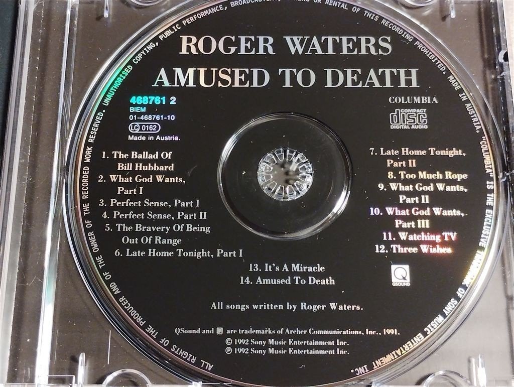 Roger Waters - Amused To Death, Ophalen of Verzenden, Zo goed als nieuw, Poprock
