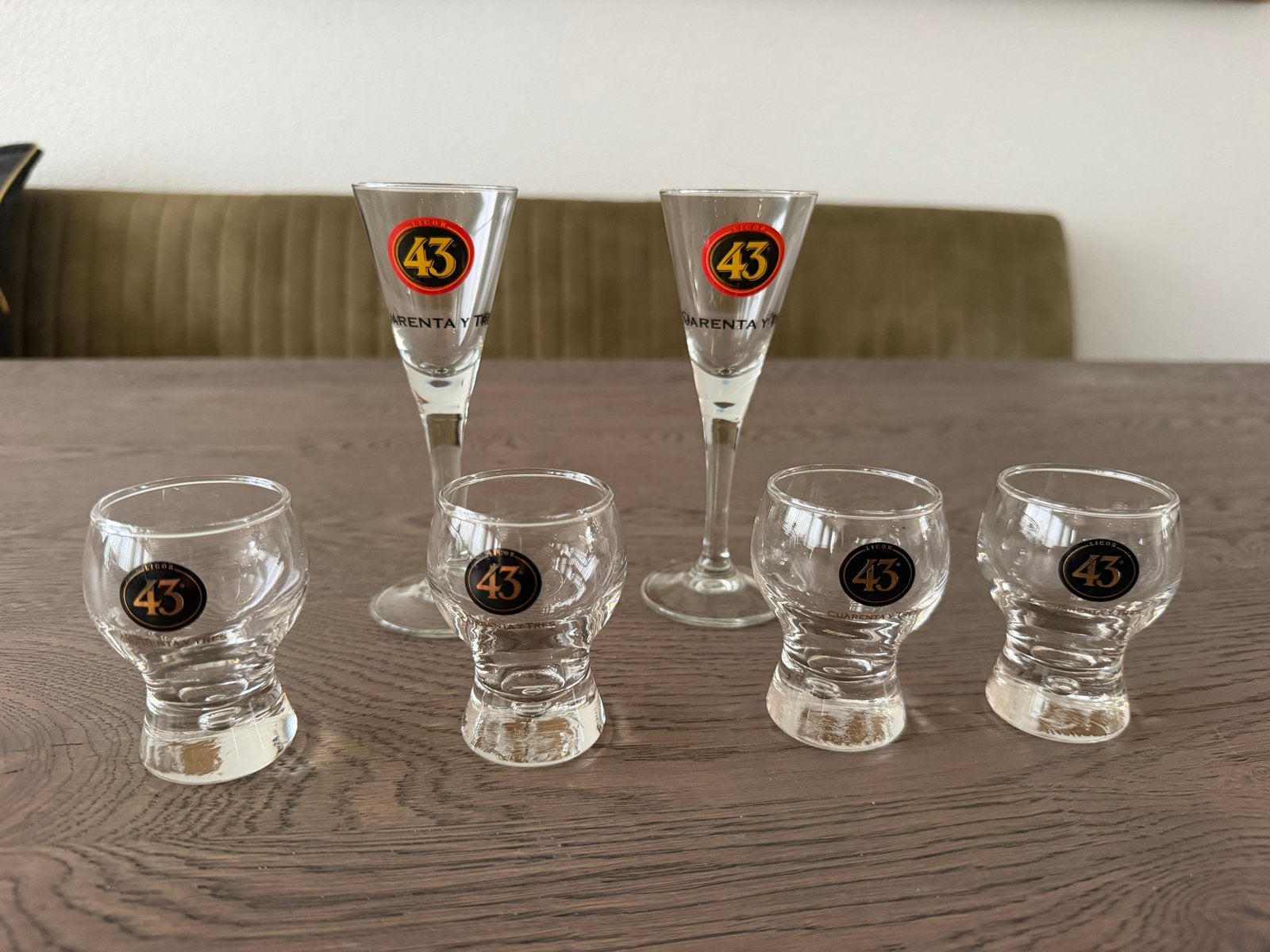 Licor 43 shotglaasjes - 6 stuks, Overige typen, Ophalen of Verzenden, Zo goed als nieuw, Glas