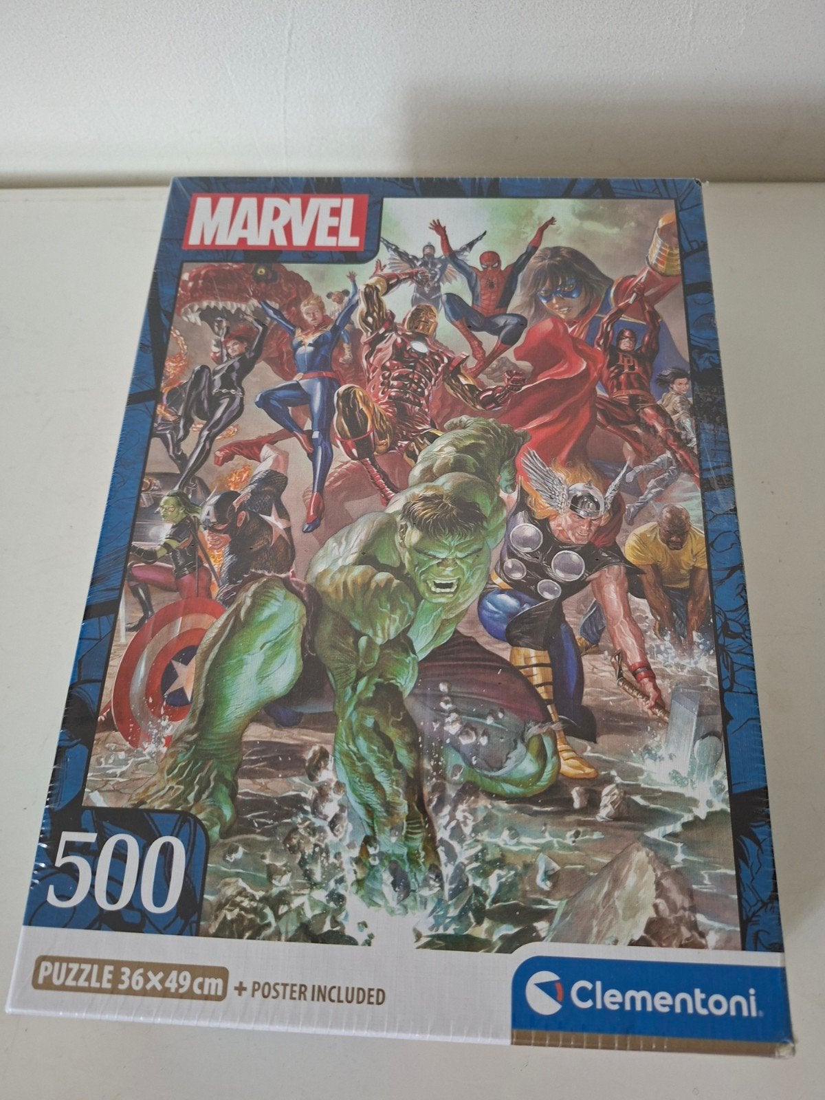 Clementoni Marvel puzzel  legpuzzel 500 stukjes poster nieuw, Ophalen of Verzenden, 500 t/m 1500 stukjes, Nieuw