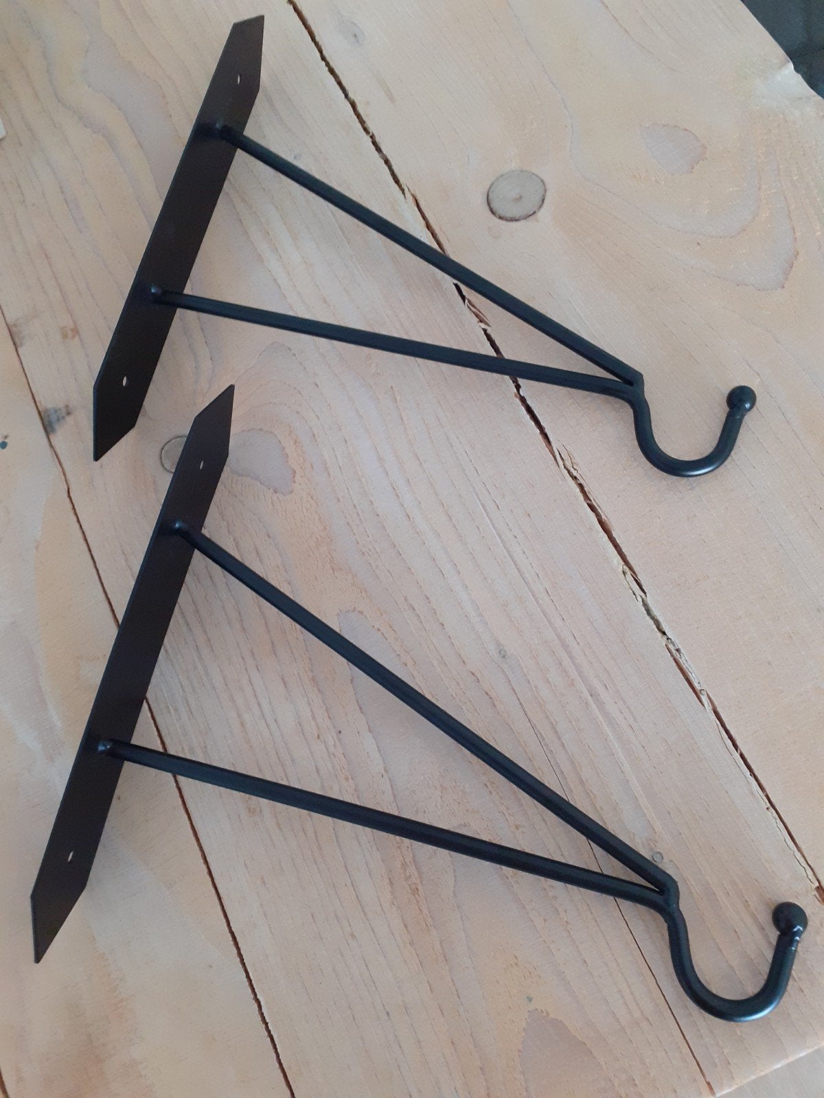Wandhangers, Metaal, Zwart, Nieuw, Ophalen of Verzenden