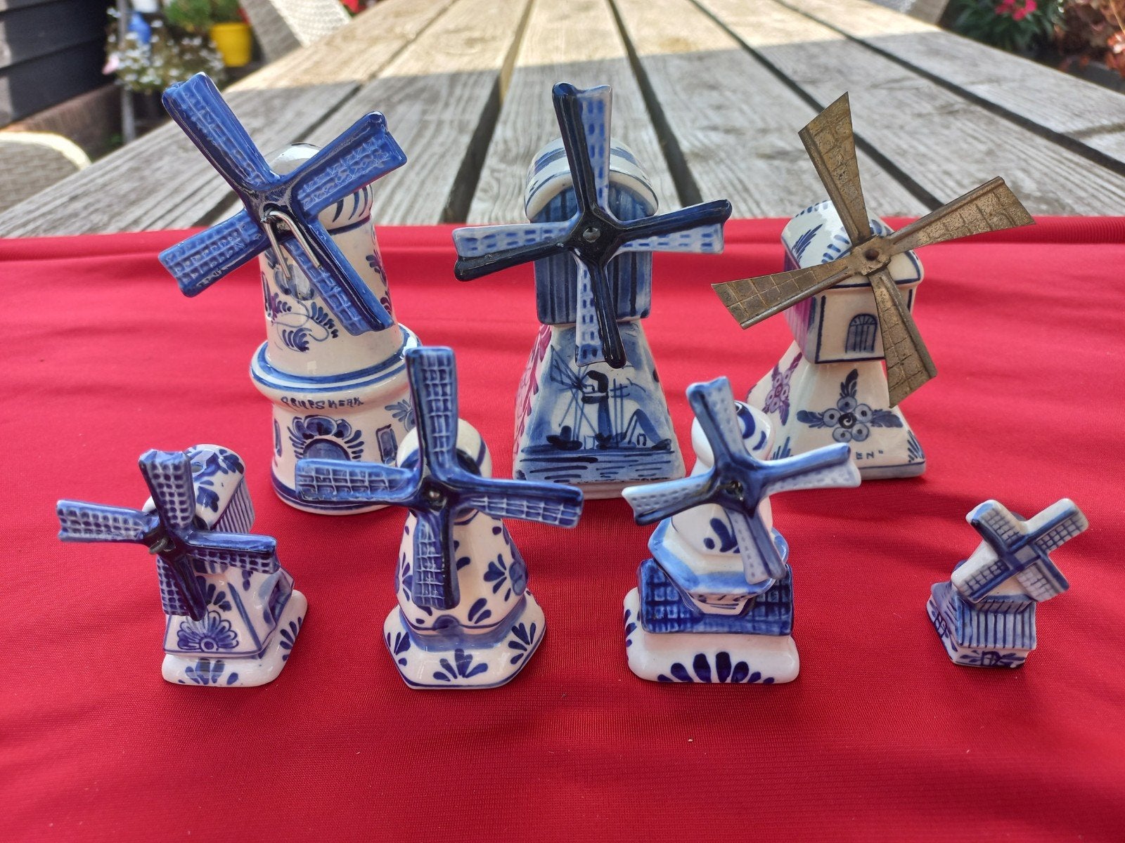 7 Delft blauwe en Delft blauwe stijl molens, Antiek en Kunst, Ophalen of Verzenden