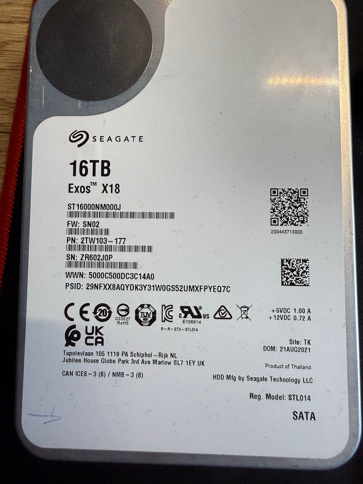 Seagate Exos X18 16TB SATA Harde Schijf (HDD), Intern, Server, Ophalen of Verzenden, SATA