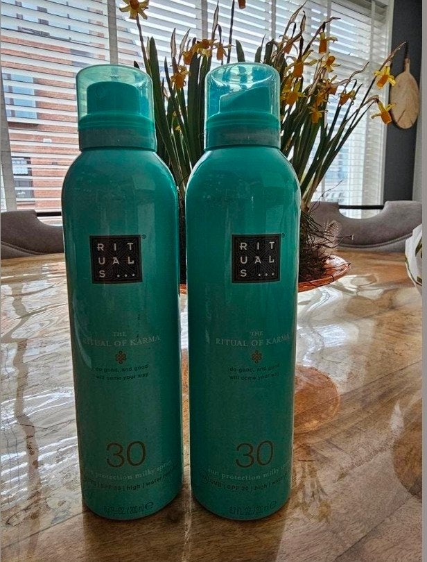 2 x Rituals The Ritual of Karma Zonnebrand Spray SPF 30, Ophalen of Verzenden, Nieuw, Zonnebrand of After Sun