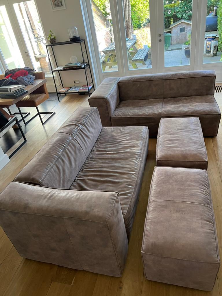 Bankstel, Gebruikt, 150 tot 200 cm, Hoekbank, Ophalen of Verzenden