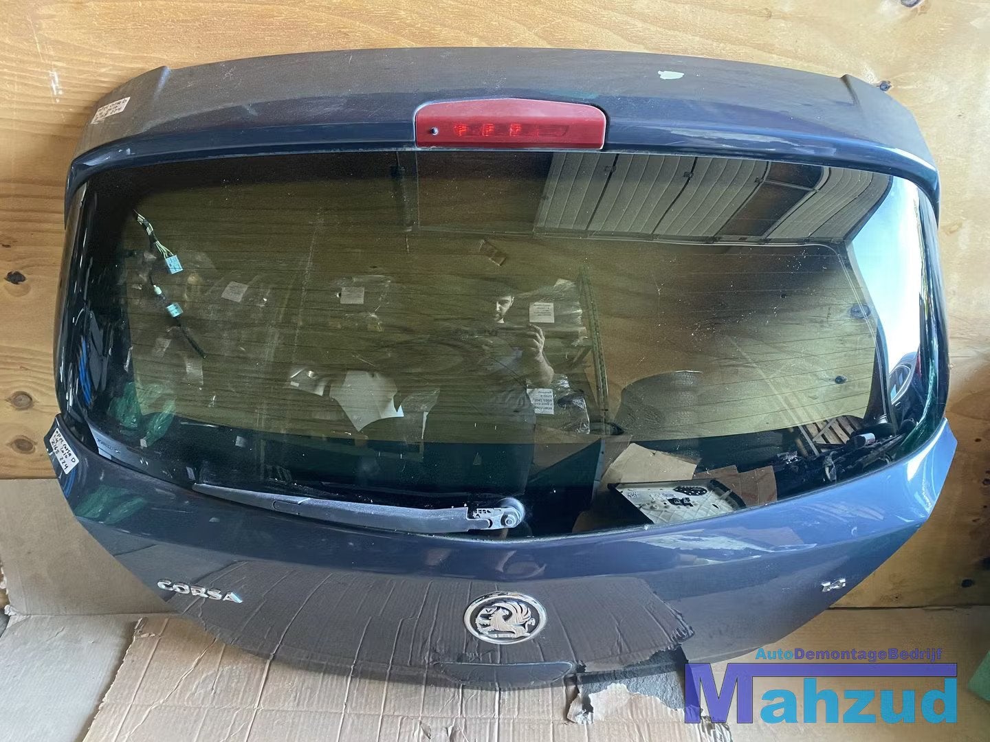 OPEL CORSA D donker blauw Z168 Achterklep 5 deurs 2006-2014, Auto-onderdelen, Gebruikt, Deur, Opel Automobile GmbH, Ophalen of Verzenden