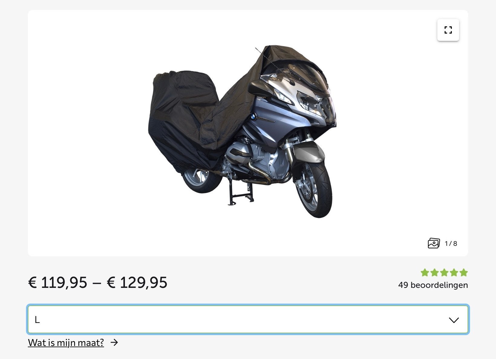 Motorhoes DS covers voor motor met topkoffer, Ophalen