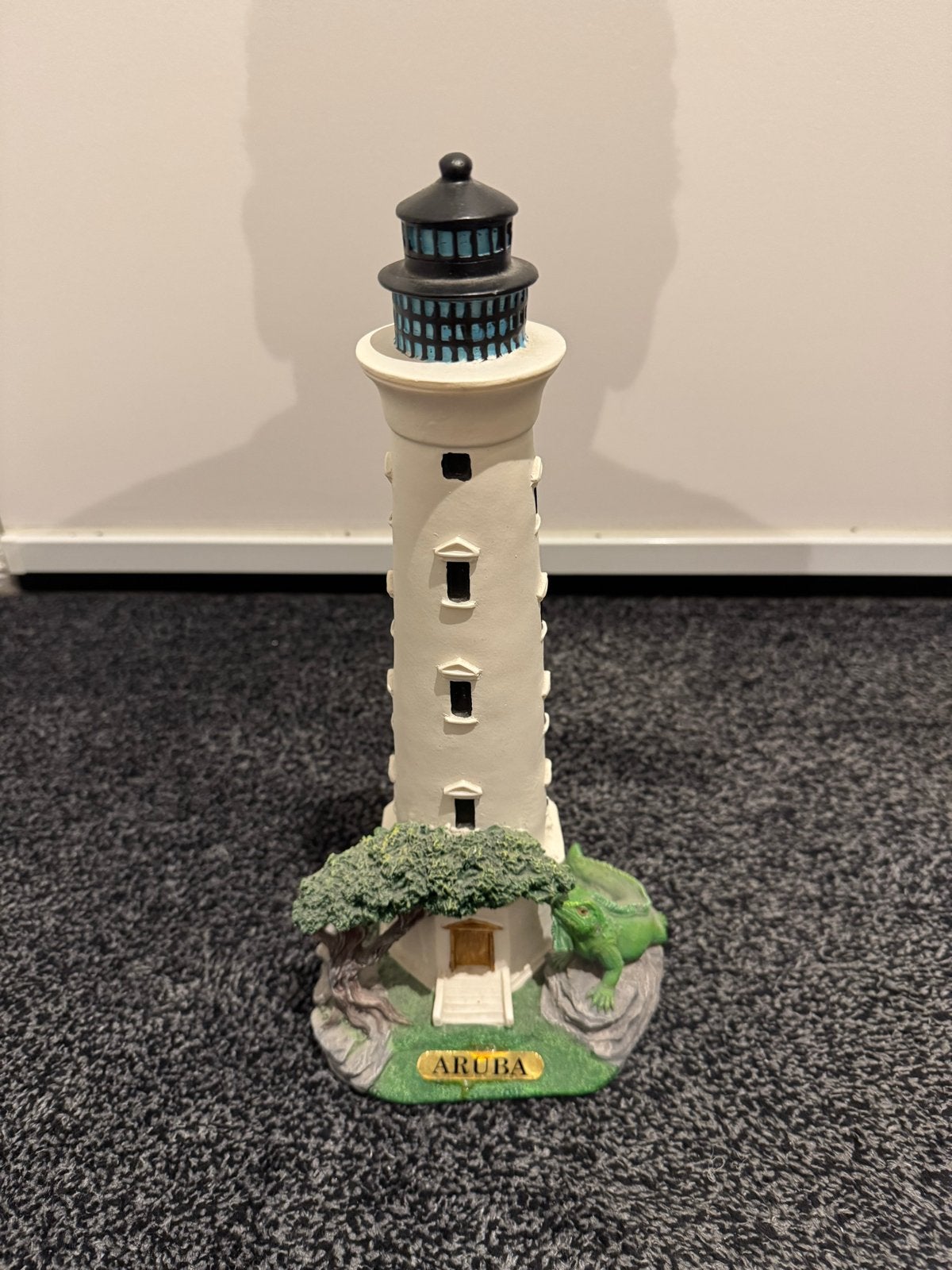 Aruba vuurtoren beeldje 33 cm, Huis en Inrichting, Gebruikt, Meerkleurig, Overige stijlen, Ophalen of Verzenden