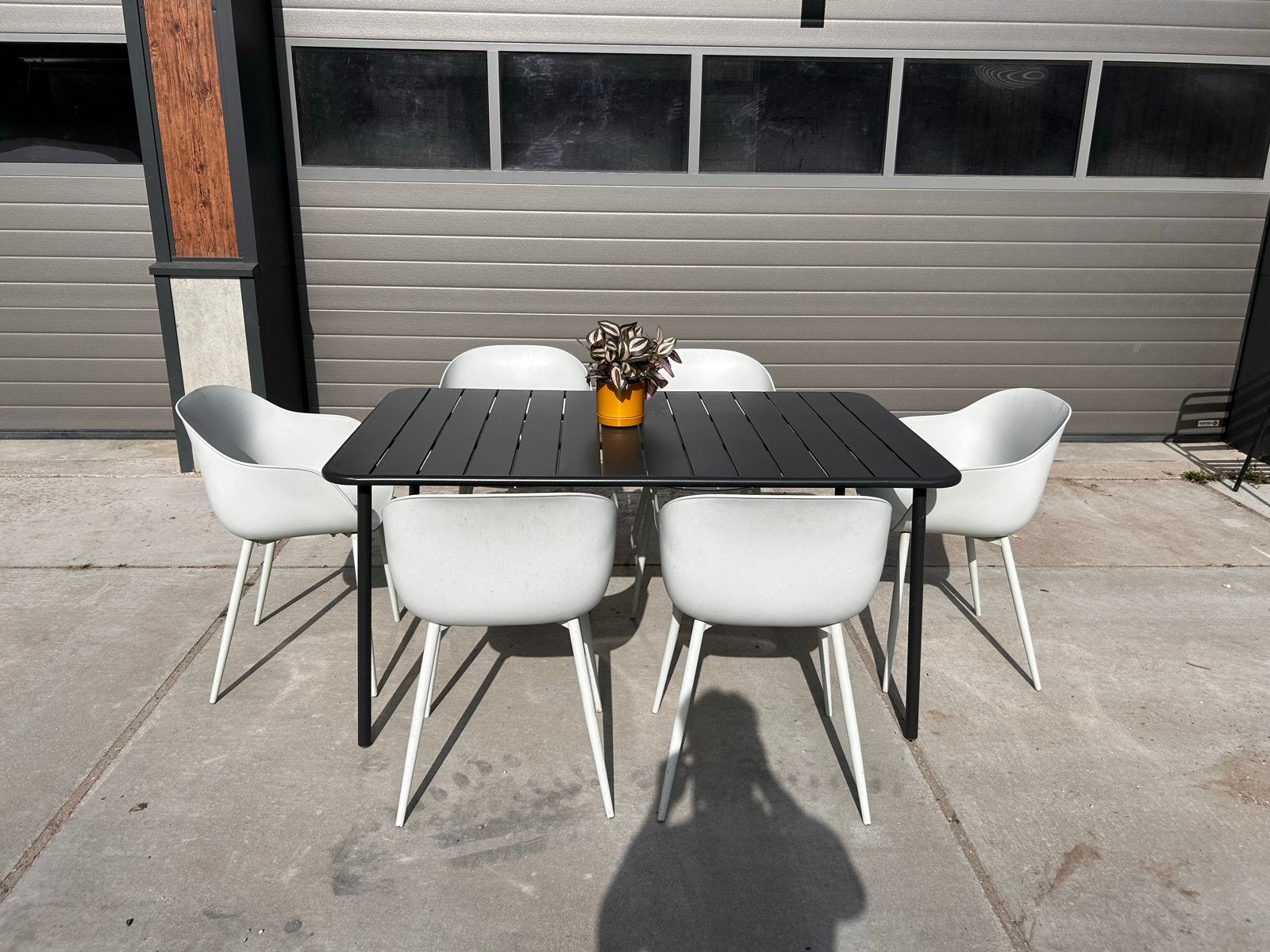 Complete aluminium tuinset met 6 kuipstoelen - ZGAN, Tuin en Terras, Ophalen, ., 6 zitplaatsen, Aluminium