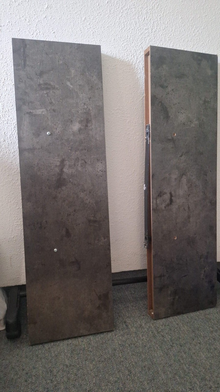 2 Houten Zwevende Wandplanken - Marmermotief, Huis en Inrichting, Woonaccessoires | Wandplanken en Boekenplanken, Ophalen, Gebruikt